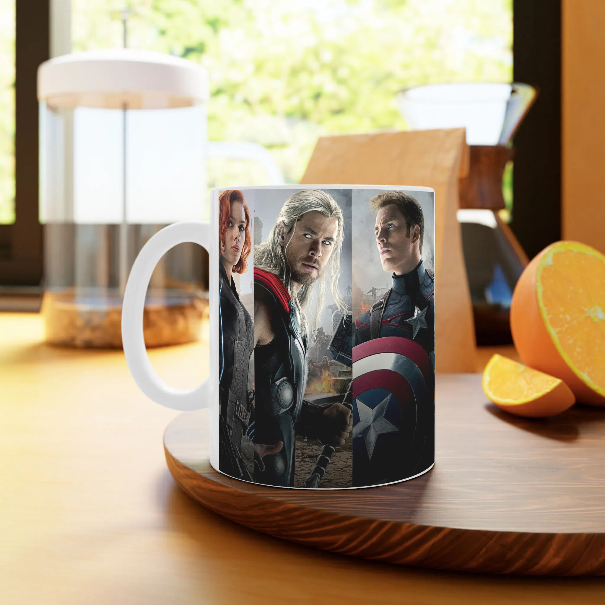 ماگ لیمینات طرح فیلم انتقام‌جویان Avengers کاپیتان آمریکا، آیرون‌من و هالک کد NM10605 — تصویر 4