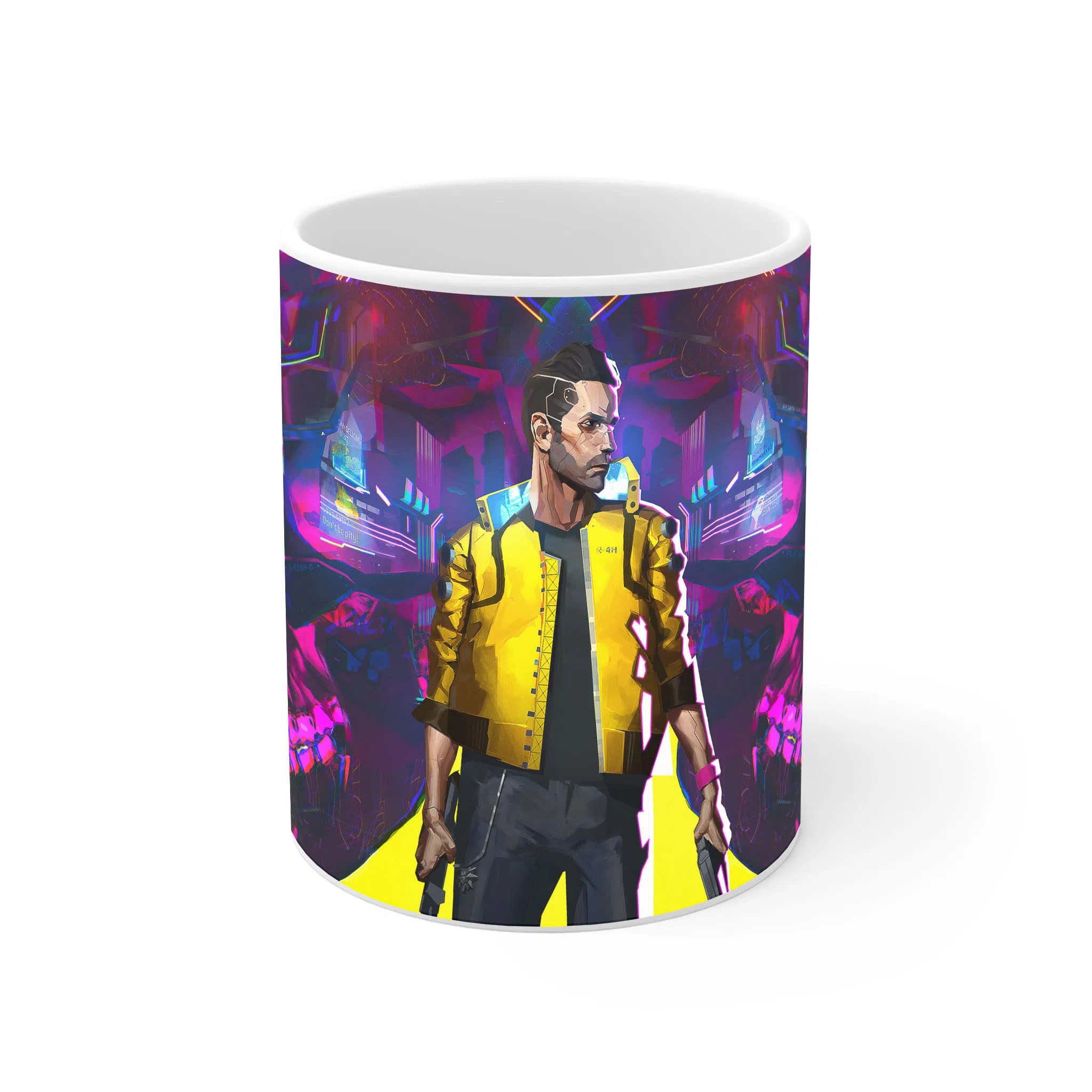 ماگ لیمینات طرح بازی سایبرپانک Cyberpunk 2077 Game کد NM6790 — تصویر 2