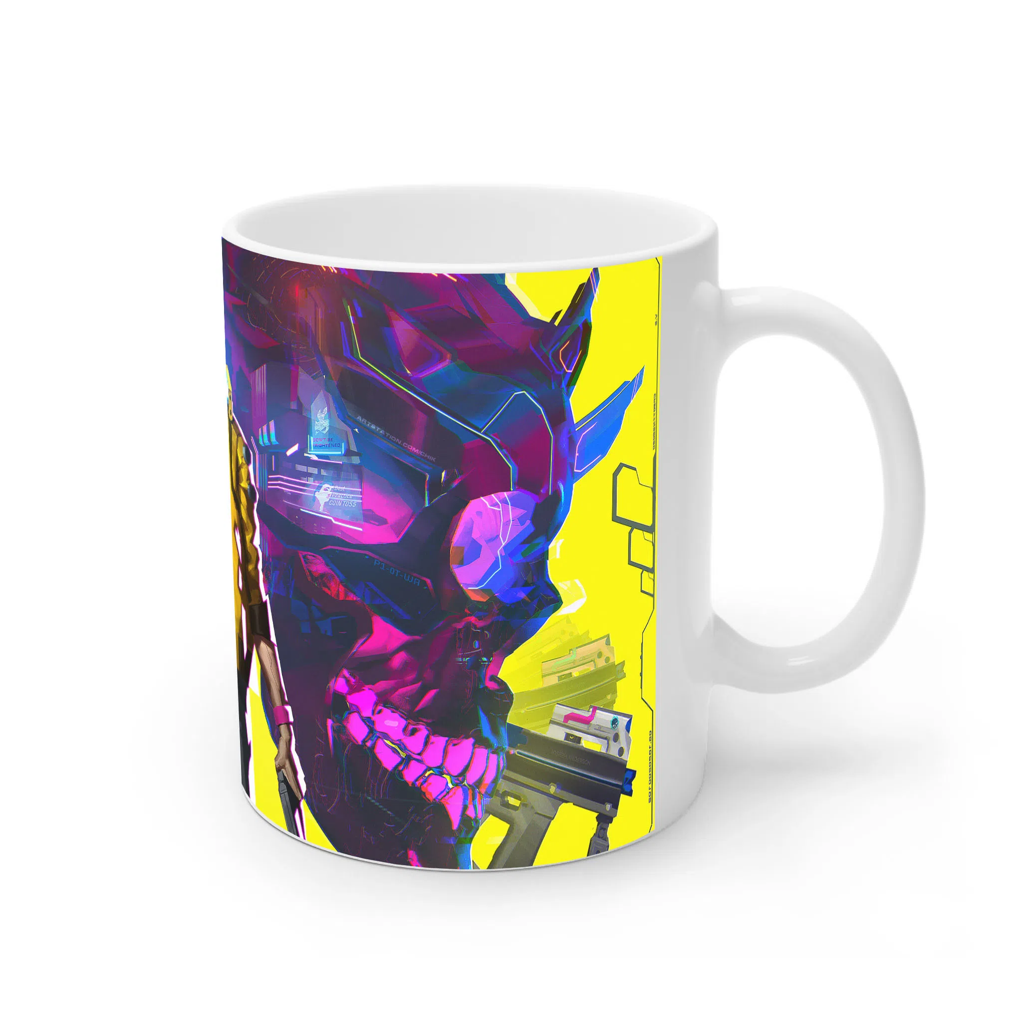 ماگ لیمینات طرح بازی سایبرپانک Cyberpunk 2077 Game کد NM6790 — تصویر 4