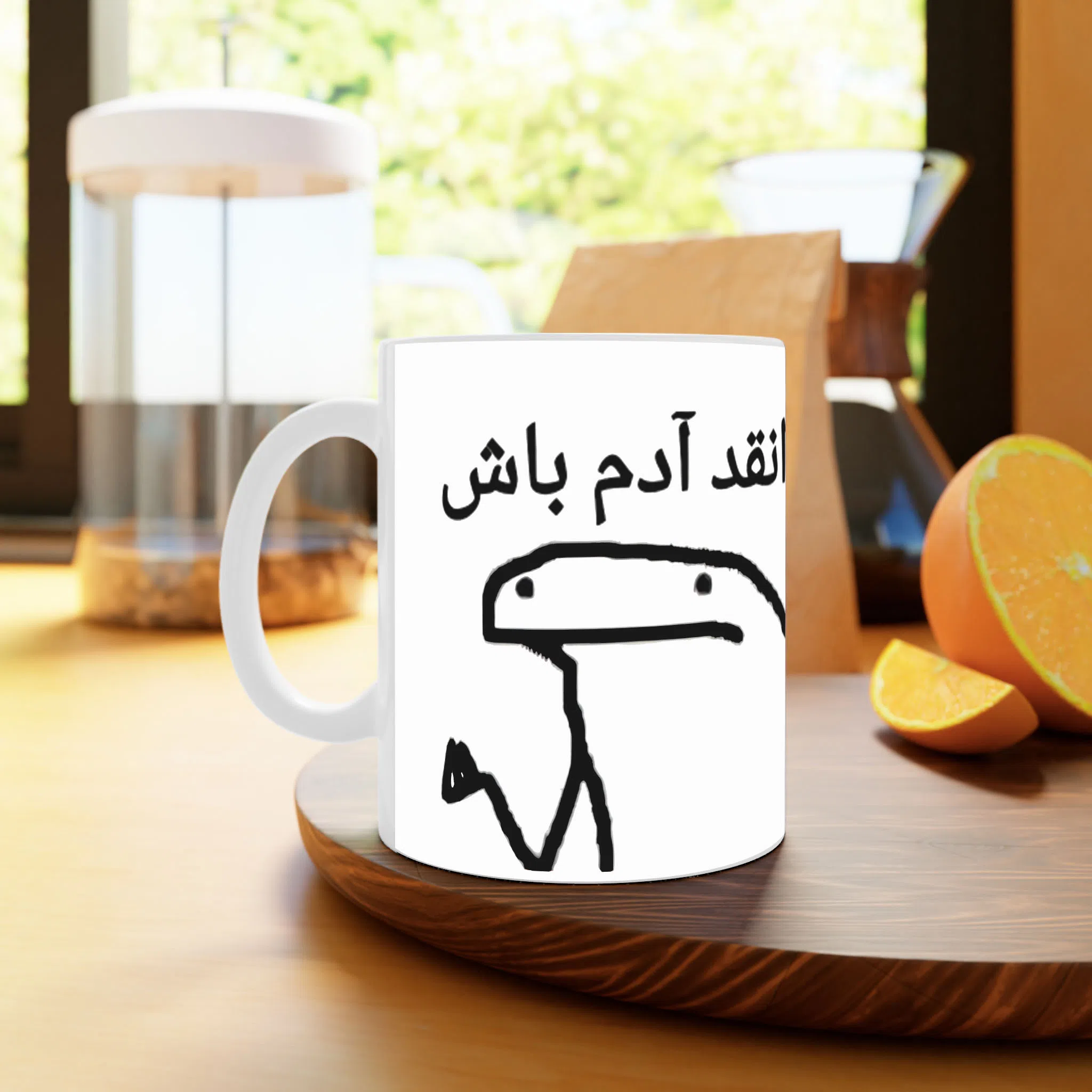 ماگ لیمینات طرح آدم باش کد NM14558 — تصویر 4
