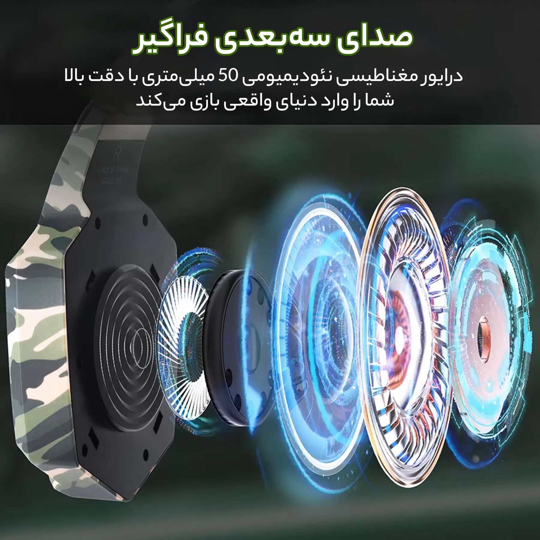 هدفون مخصوص بازی اونیکوما مدل K8 — تصویر 8