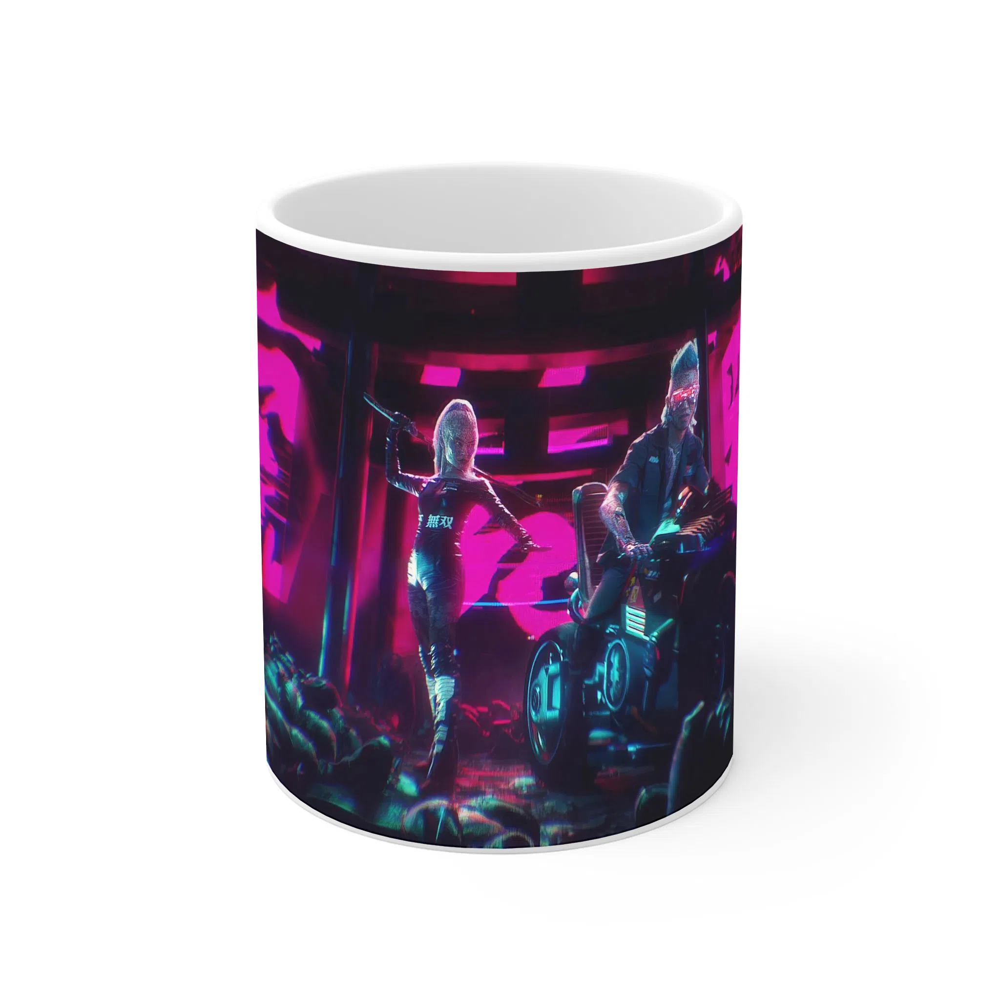ماگ لیمینات طرح بازی Cyberpunk 2077 مدل گروه موسیقی Samurai کد NM6529