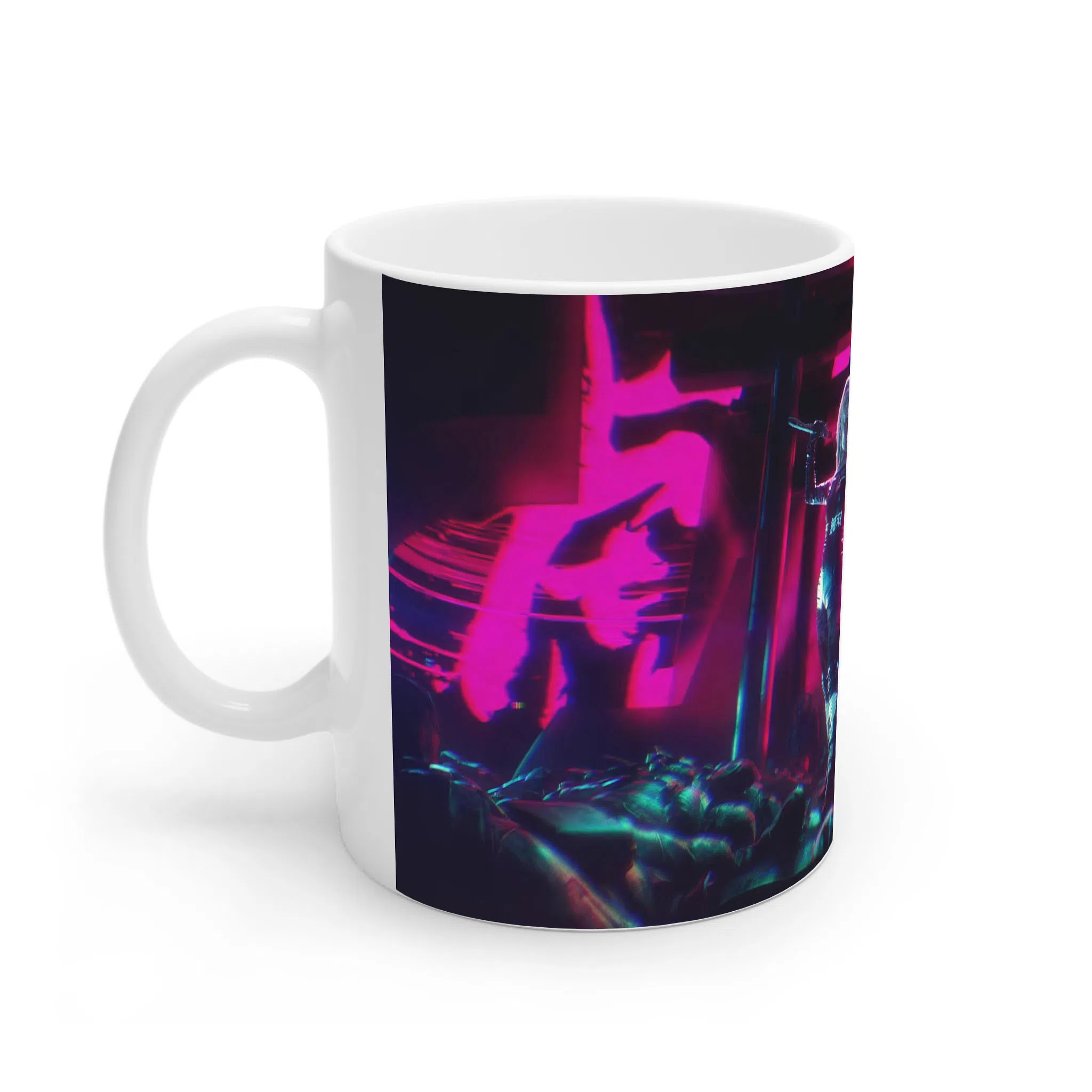 ماگ لیمینات طرح بازی Cyberpunk 2077 مدل گروه موسیقی Samurai کد NM6529 — تصویر 3