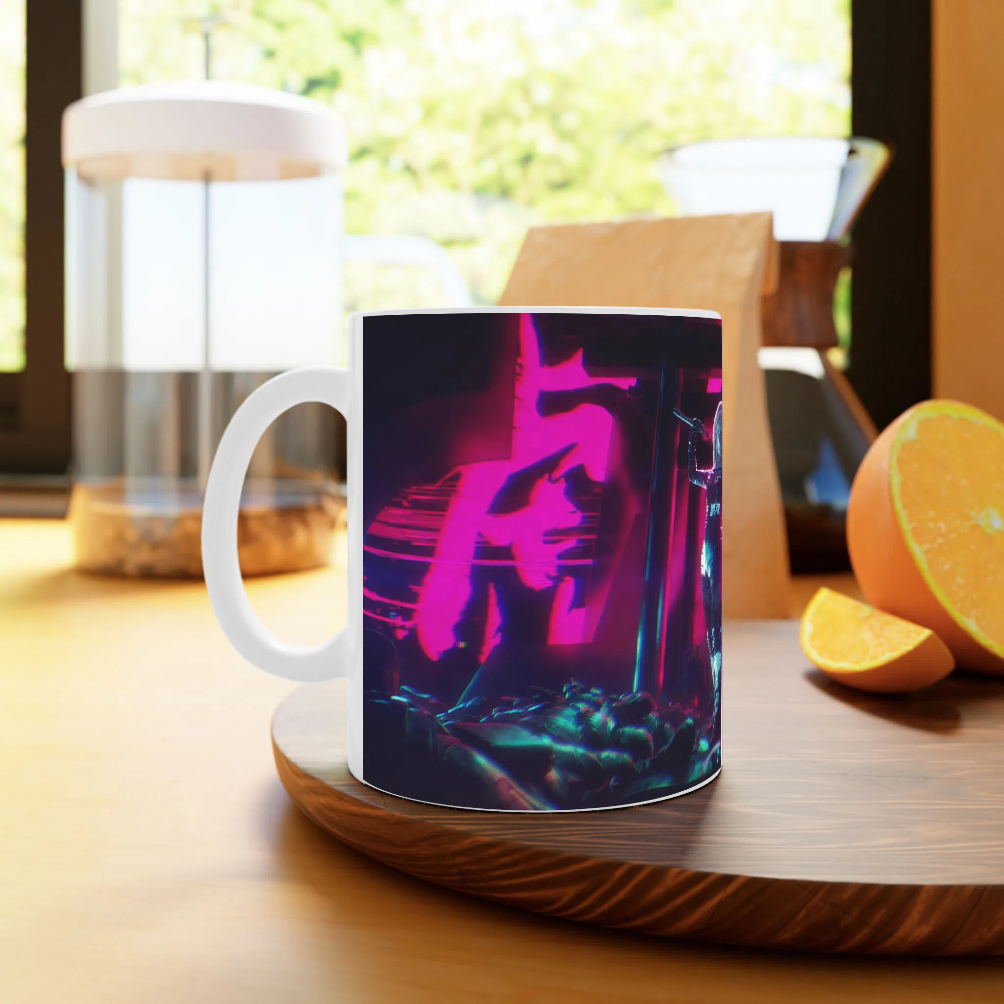 ماگ لیمینات طرح بازی Cyberpunk 2077 مدل گروه موسیقی Samurai کد NM6529 — تصویر 4