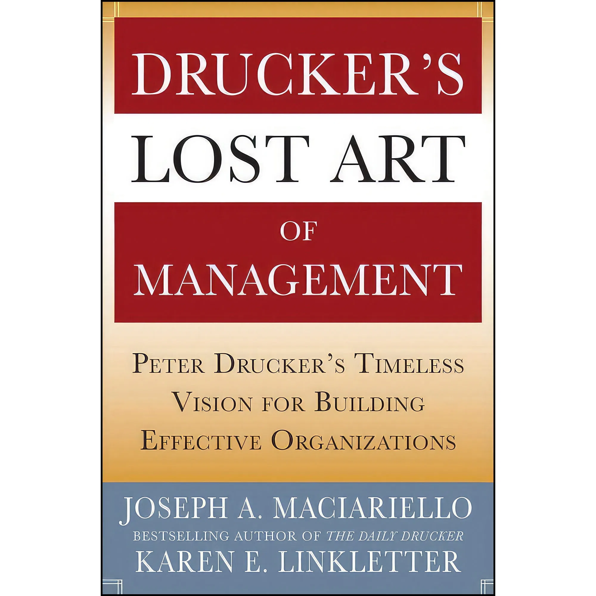 کتاب Drucker’s Lost Art of Management اثر Joseph Maciariello and Karen Linkletter انتشارات McGraw Hill