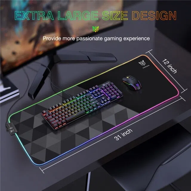 ماوس پد مخصوص بازی اونیکوما مدل G6 RGB — تصویر 2