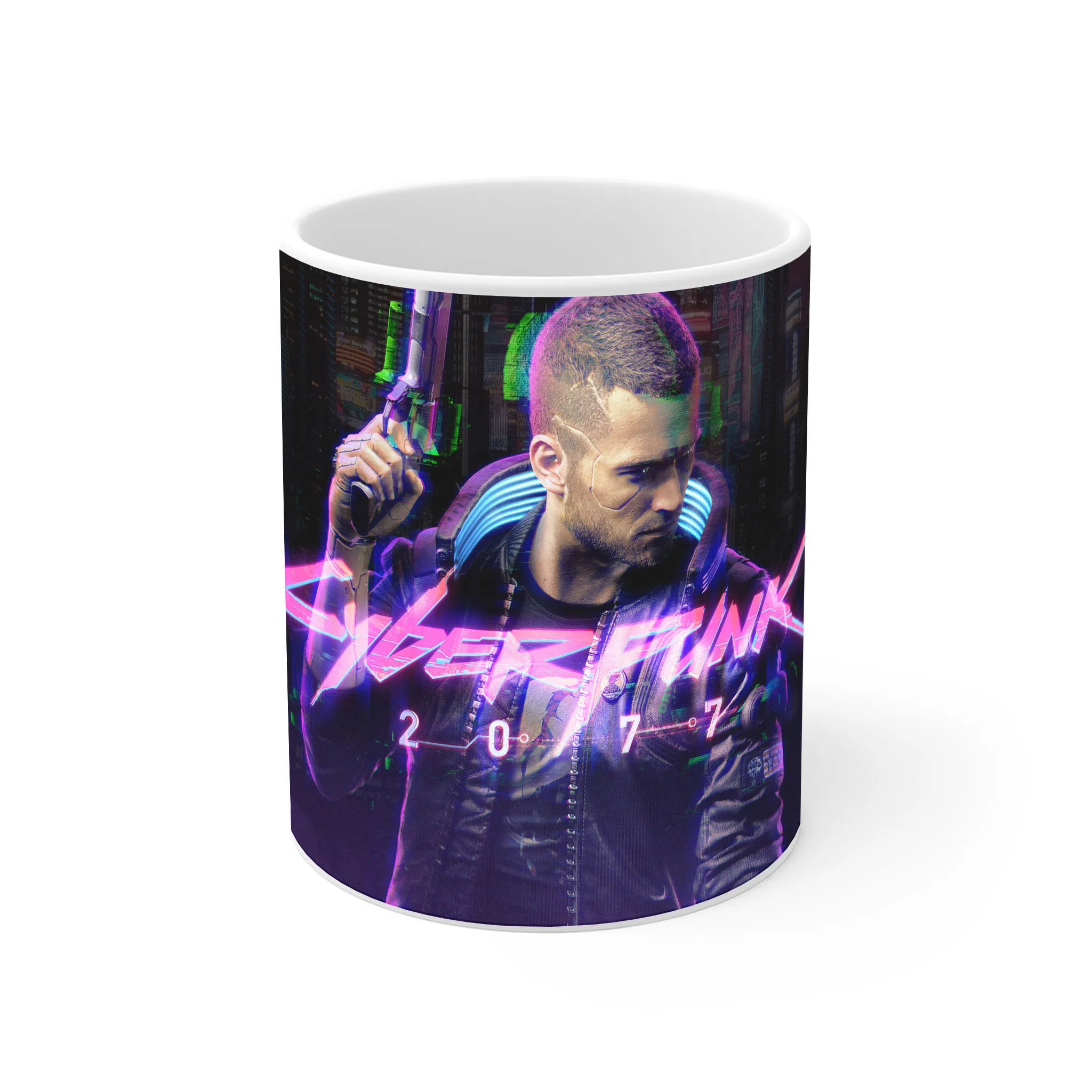 ماگ لیمینات طرح بازی سایبرپانک Cyberpunk 2077 Game کد NM6520 — تصویر 2
