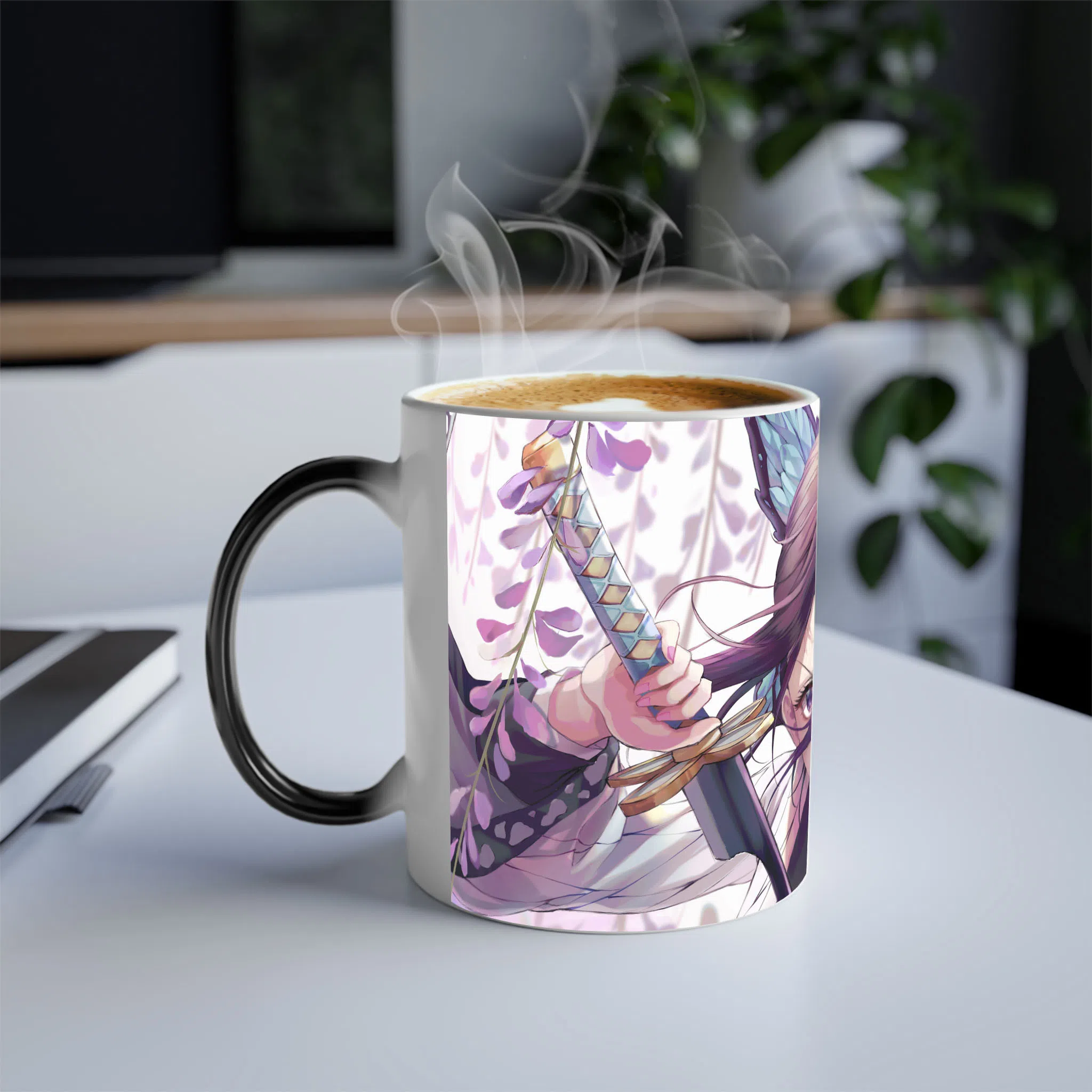 ماگ حرارتی لیمینات طرح انیمه شیطان کش هاشیرا حشره - Shinobu Kochou - Kimetsu no Yaiba - Demon Slayer کد NM0658 — تصویر 3