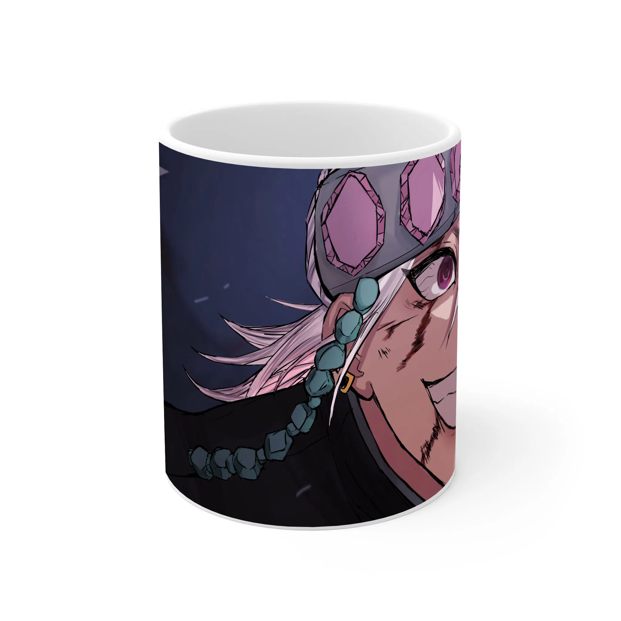 ماگ لیمینات طرح انیمه شیطان کش هاشیرا صدا Tengen Uzui Kimetsu no Yaiba Demon Slayer کد NM0689 — تصویر 2