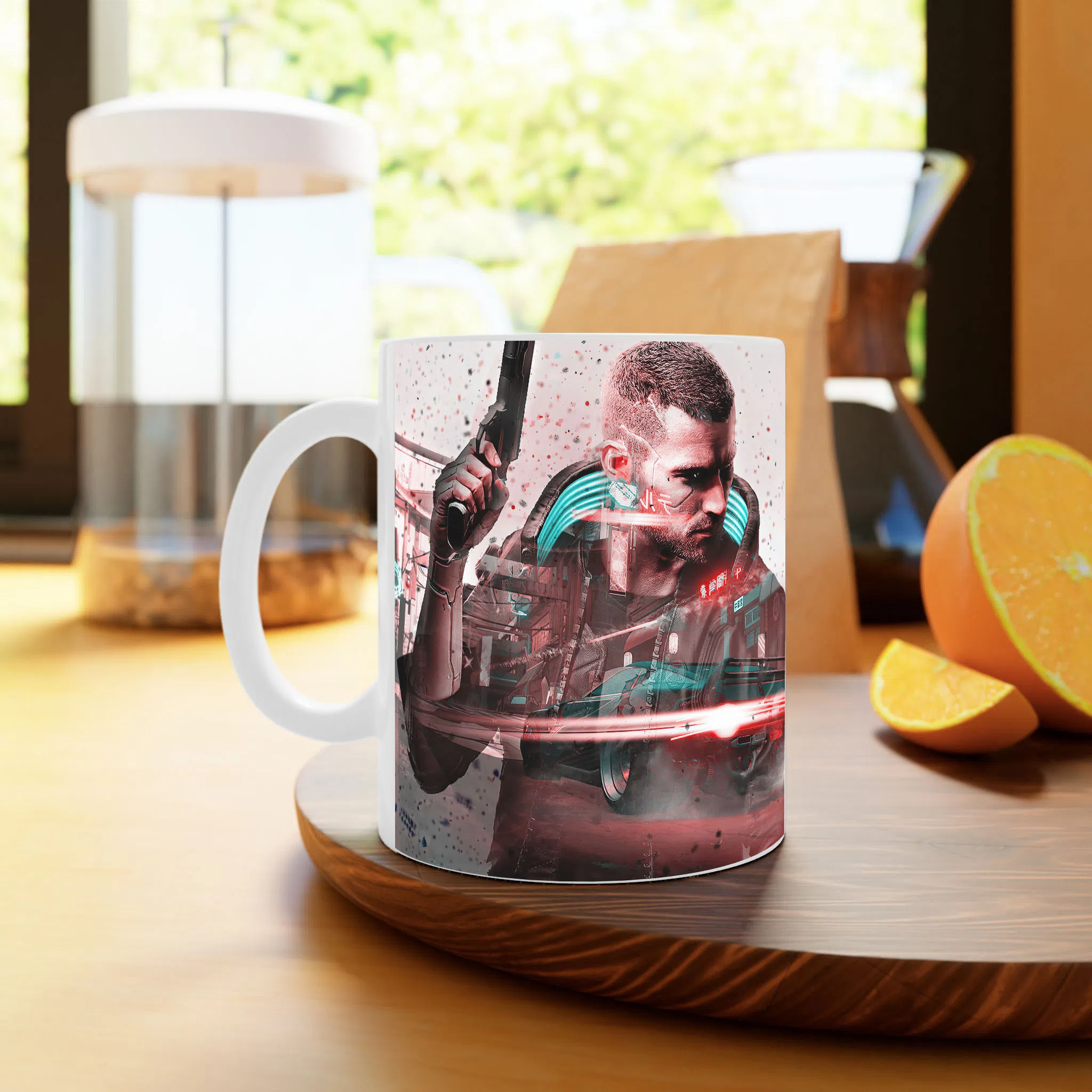 ماگ لیمینات طرح بازی سایبرپانک Cyberpunk 2077 Game کد NM6513 — تصویر 3