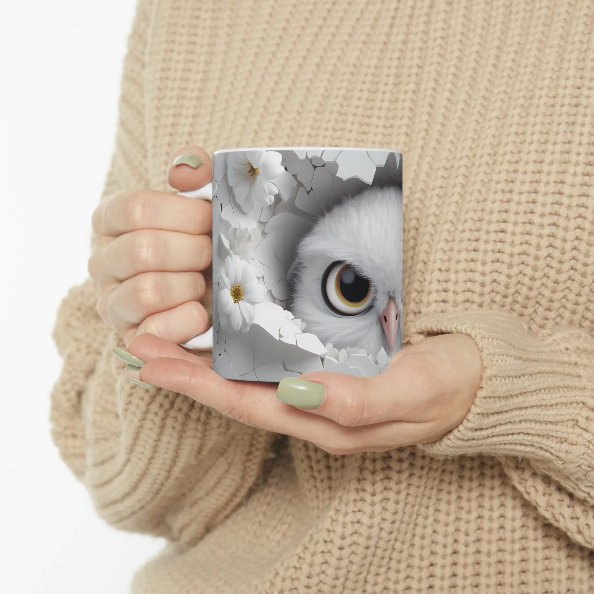 ماگ طرح سه بعدی حیوانات جغد owl مدل NM3192 — تصویر 5