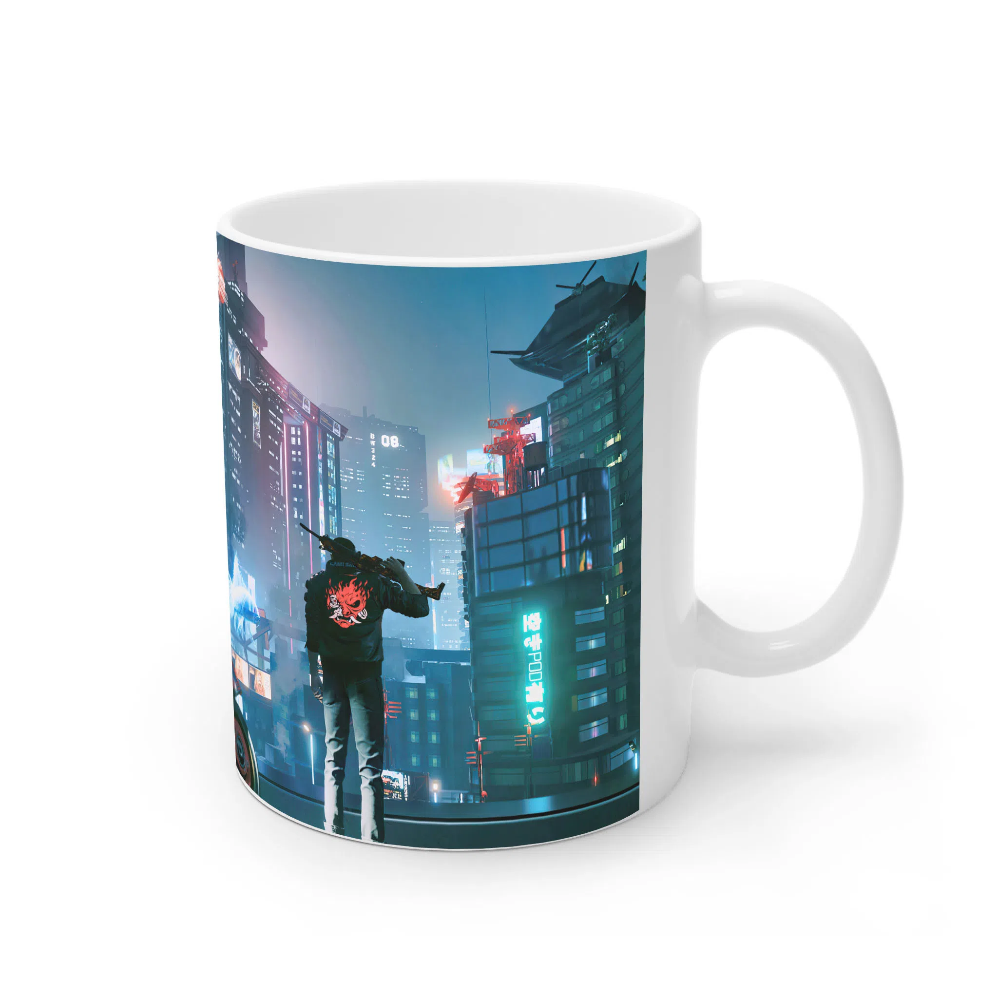 ماگ لیمینات طرح بازی سایبرپانک Cyberpunk 2077 Game کد NM6537 — تصویر 4