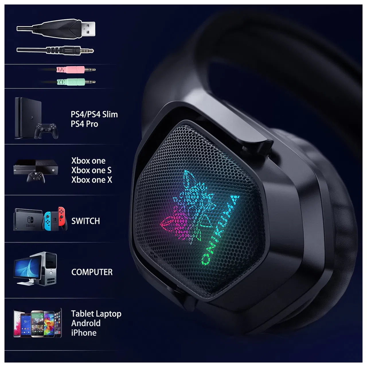 هدفون مخصوص بازی اونیکوما مدل OA-X4 — تصویر 6