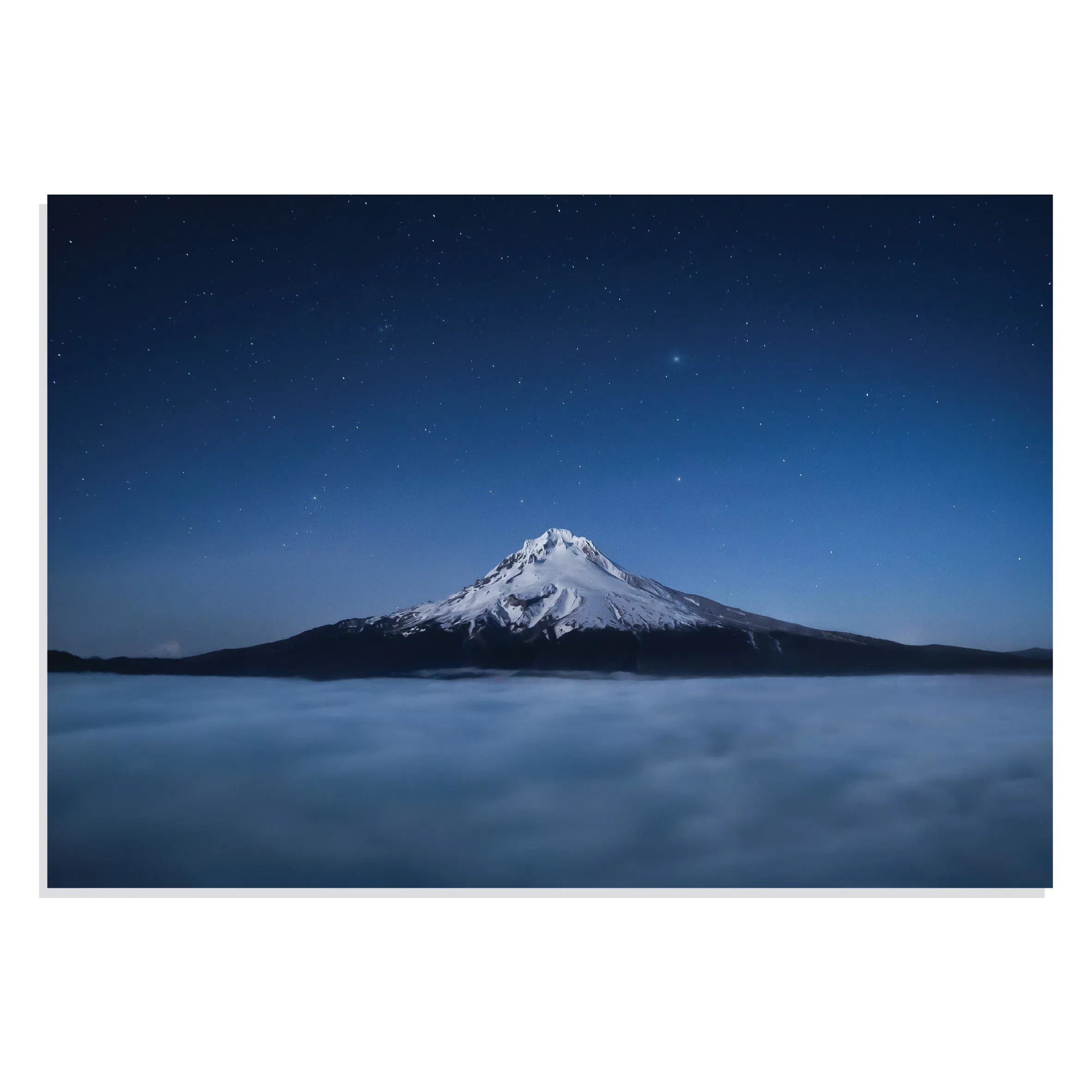 تابلو شاسی طرح کوه هود در بالای ابرها  Mount Hood Above the Clouds مدل NV0843