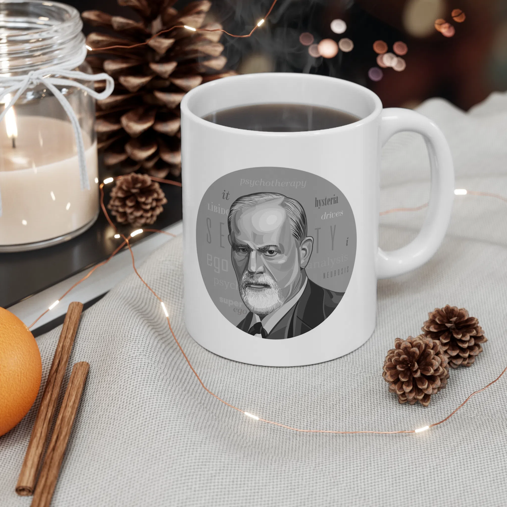 ماگ طرح روز روان شناس و روان کاوی فروید psychologists day مدل NM3230 — تصویر 3