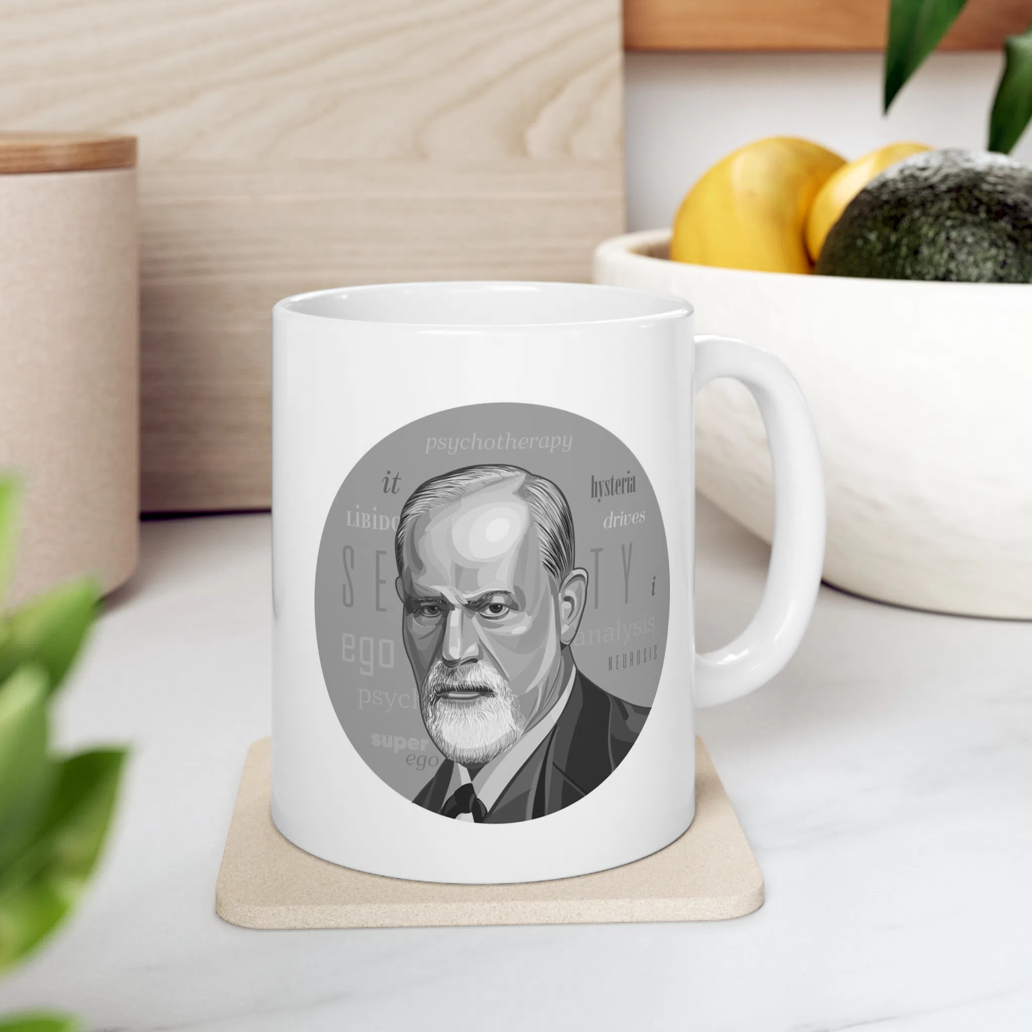 ماگ طرح روز روان شناس و روان کاوی فروید psychologists day مدل NM3230 — تصویر 5