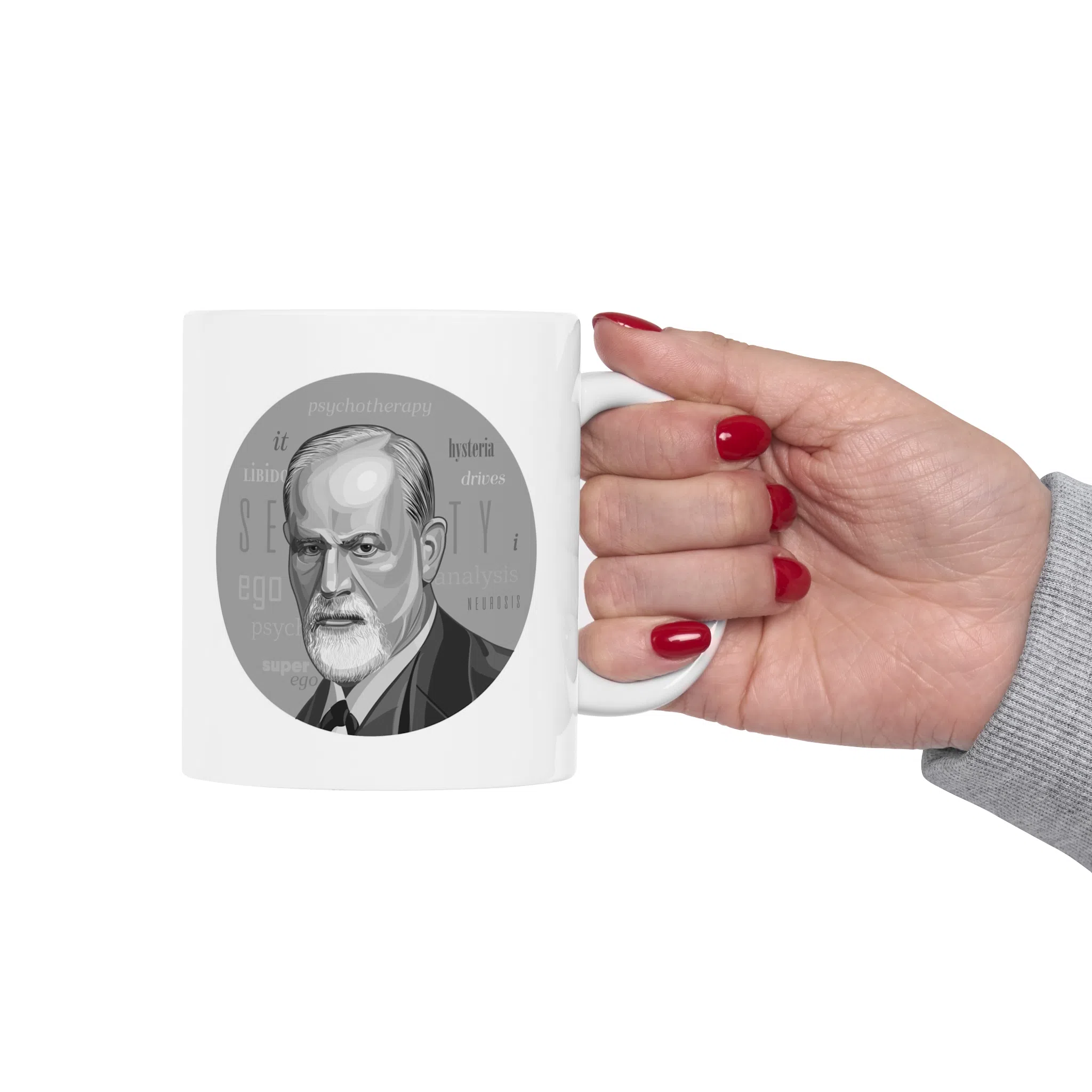ماگ طرح روز روان شناس و روان کاوی فروید psychologists day مدل NM3230 — تصویر 8