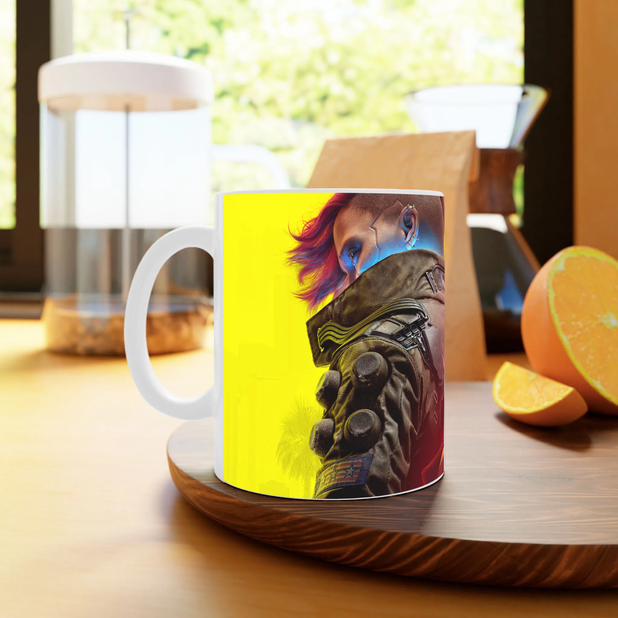 ماگ لیمینات طرح بازی سایبرپانک Cyberpunk 2077 Game کد NM6654 — تصویر 3