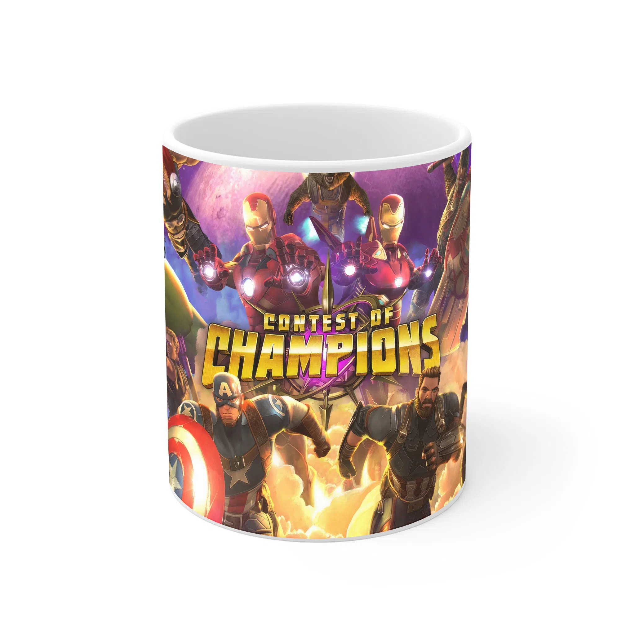 ماگ لیمینات طرح بازی Contest of Champions Game شخصیت‌های مارول Avengers کد NM6478