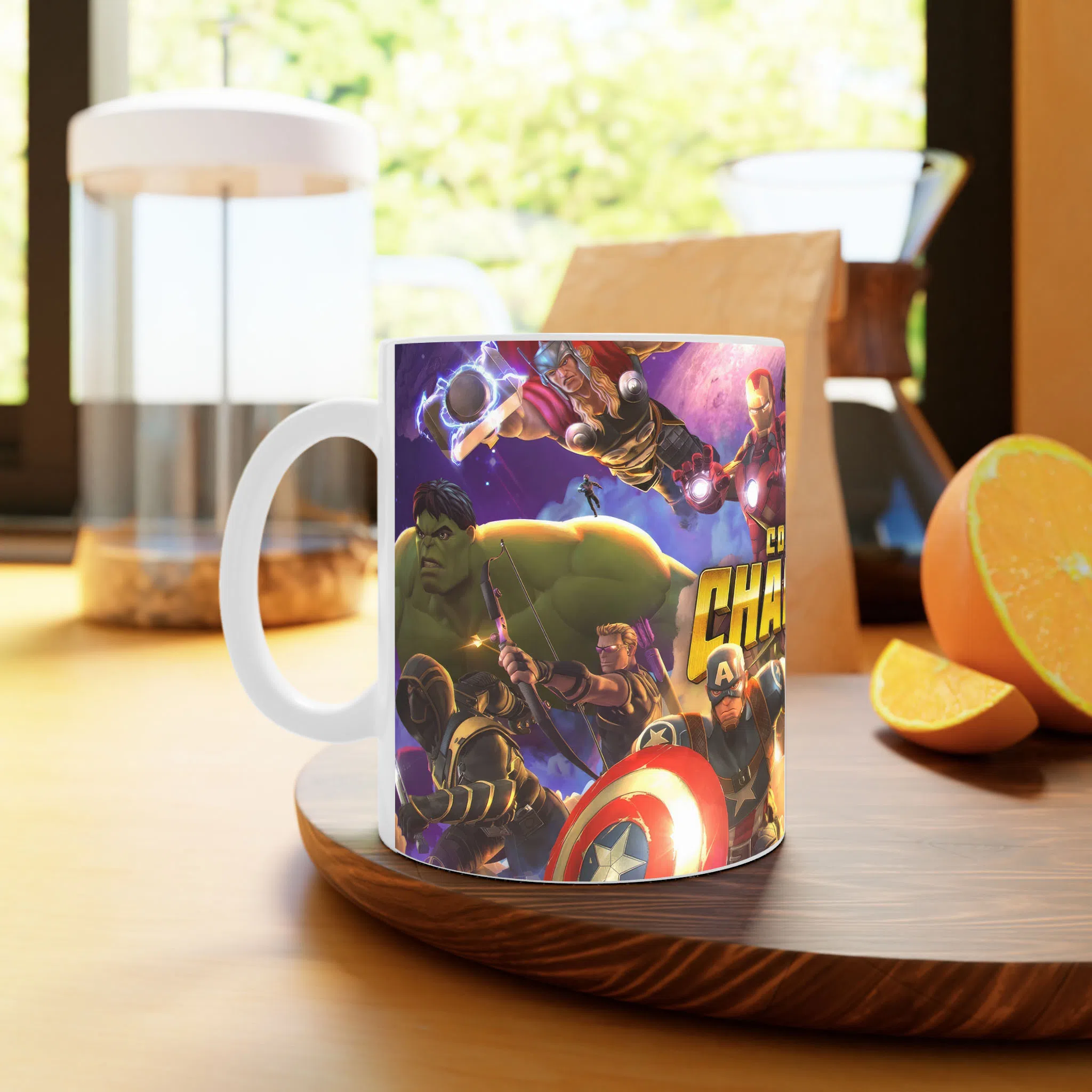 ماگ لیمینات طرح بازی Contest of Champions Game شخصیت‌های مارول Avengers کد NM6478 — تصویر 4