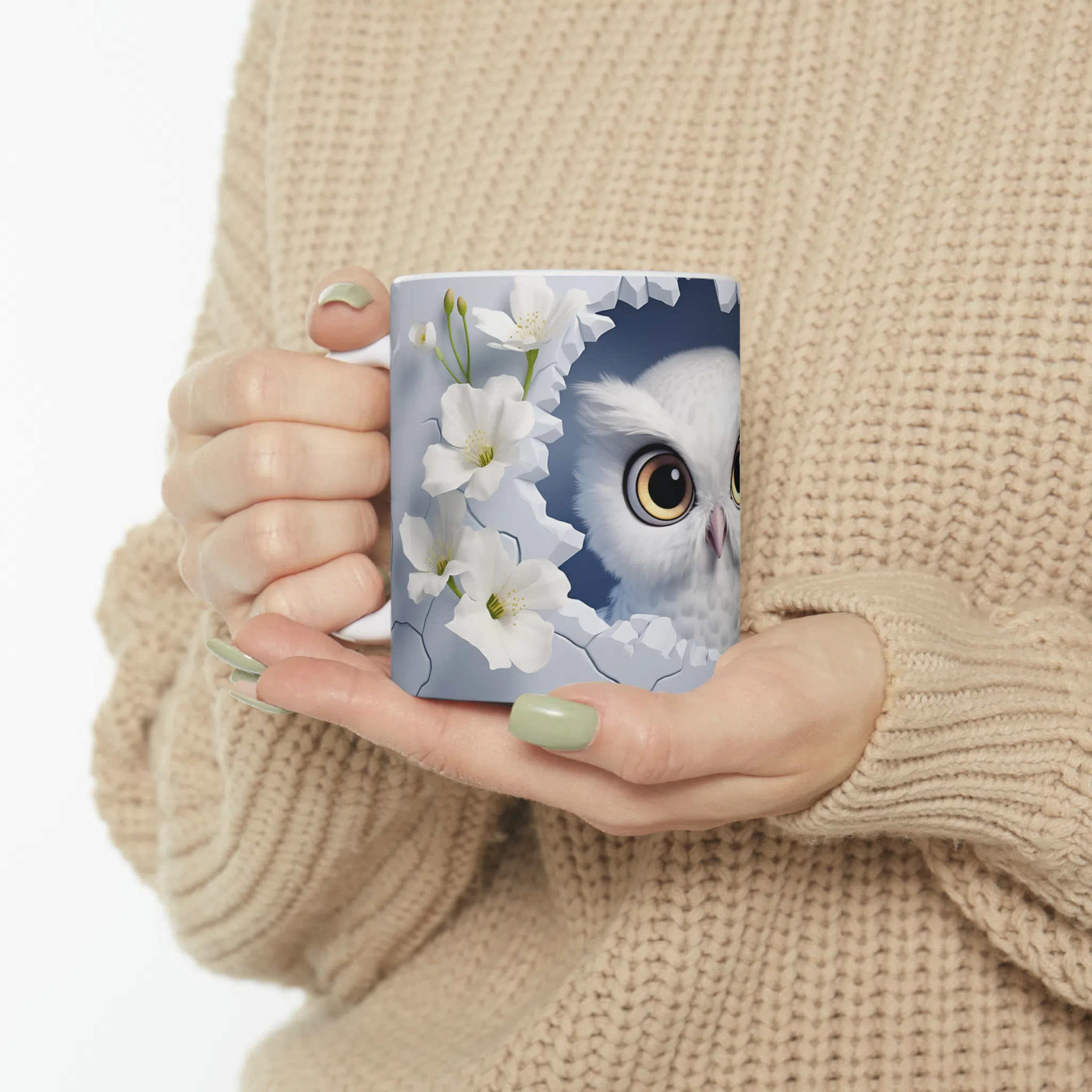 ماگ طرح سه بعدی حیوانات جغد owl مدل NM3187 — تصویر 5