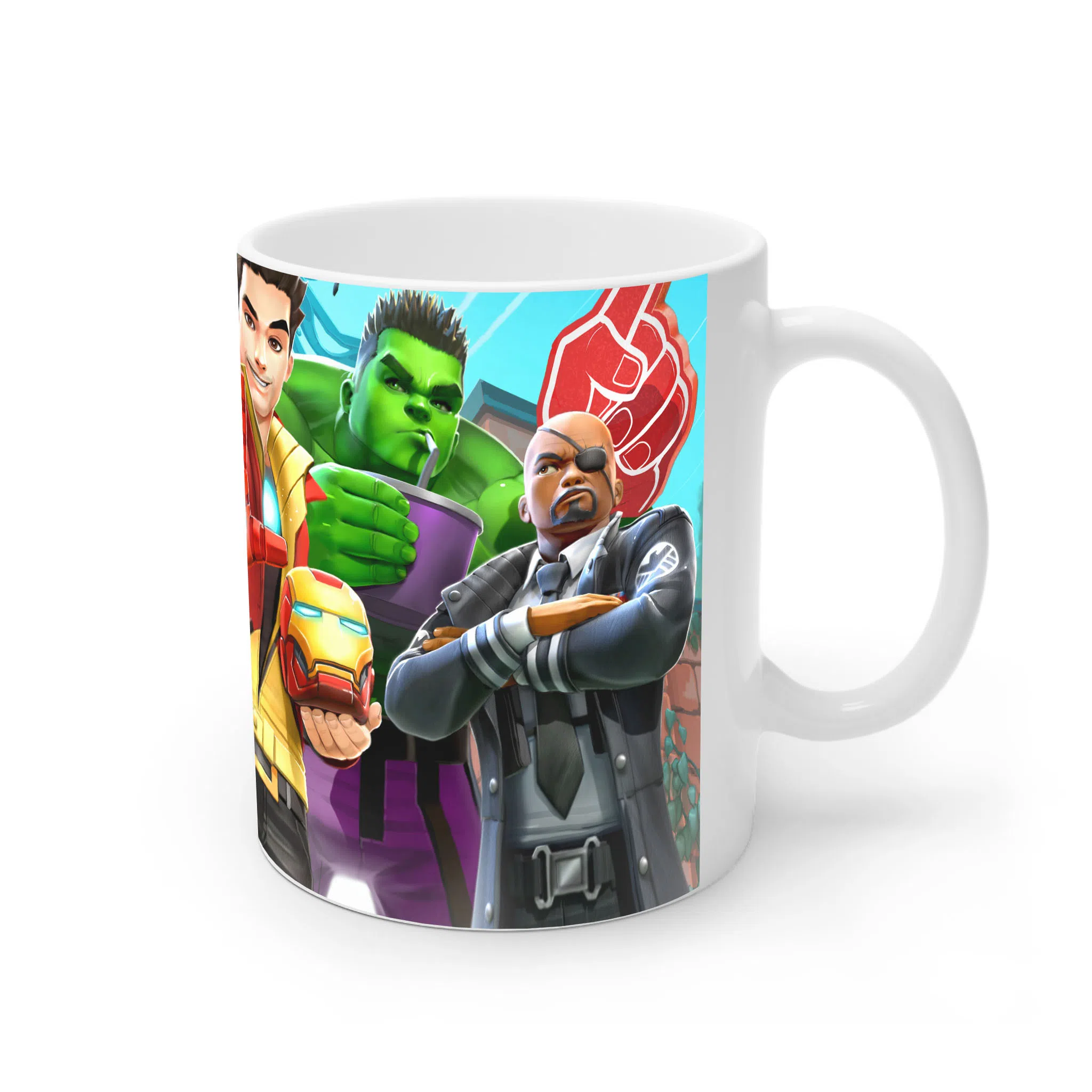 ماگ لیمینات طرح بازی Marvels Avengers Game کد NM8312 — تصویر 2
