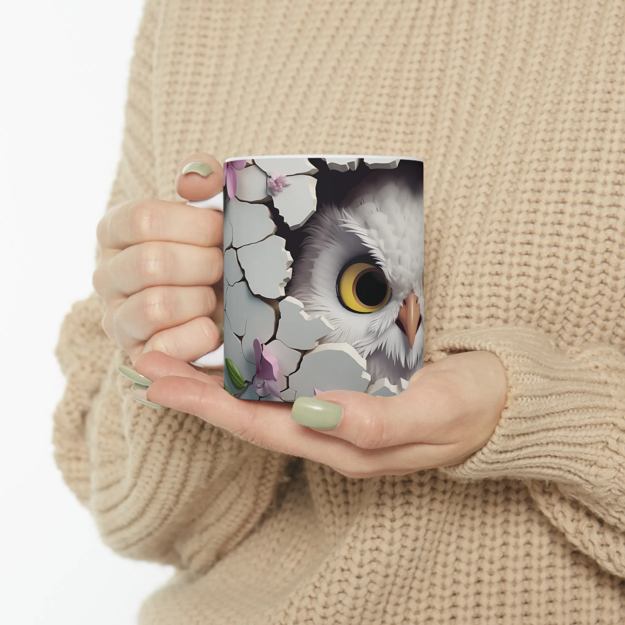 ماگ طرح سه بعدی حیوانات جغد owl مدل NM3189 — تصویر 2