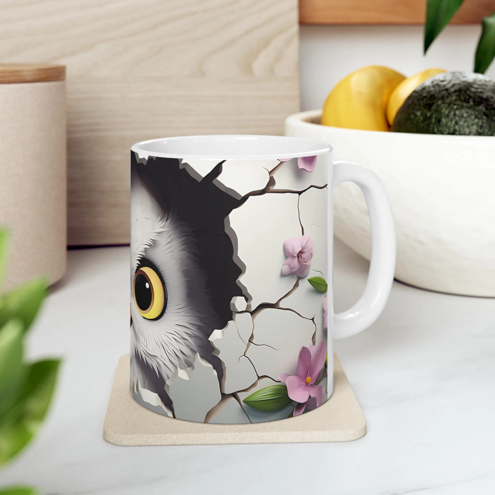 ماگ طرح سه بعدی حیوانات جغد owl مدل NM3189 — تصویر 4