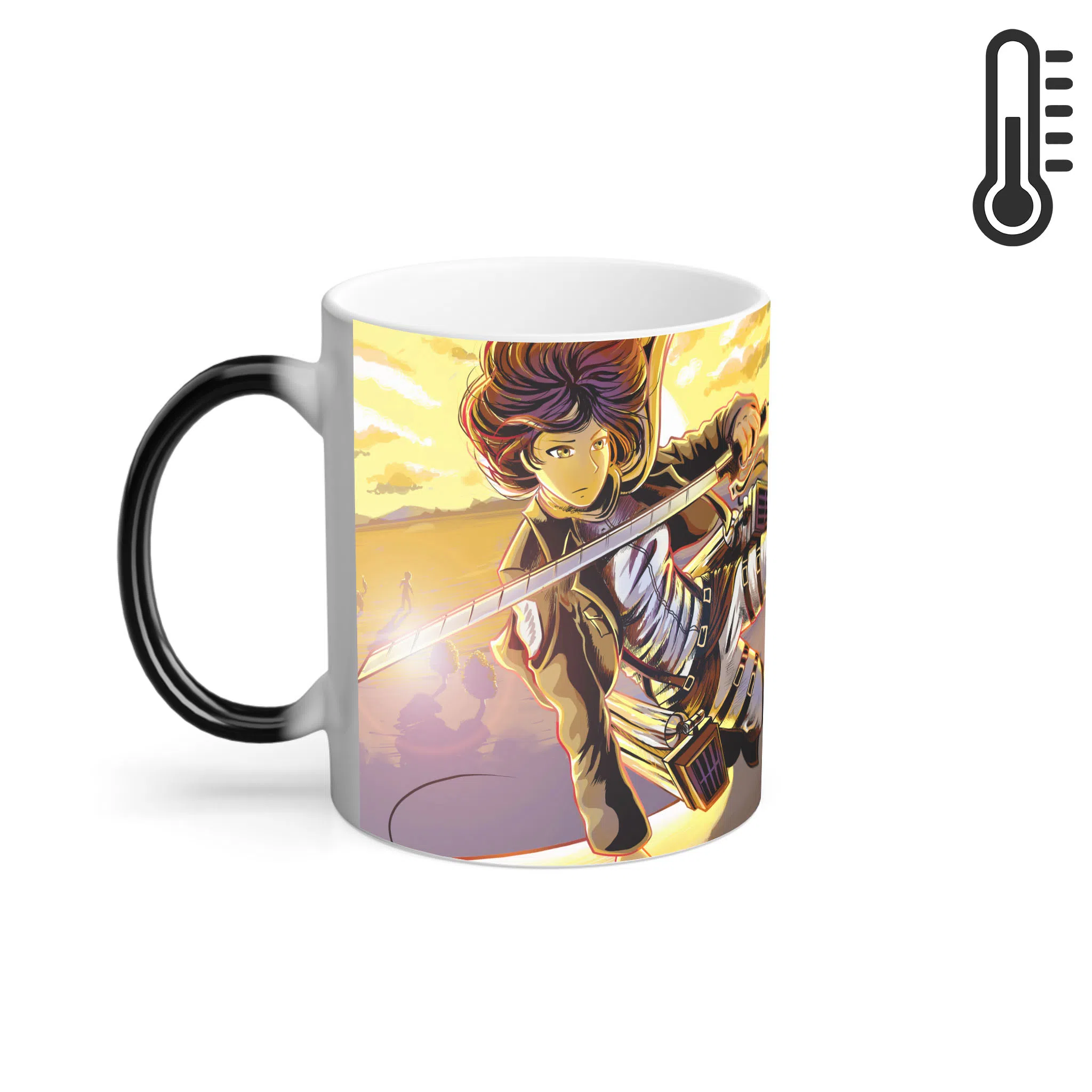 ماگ  حرارتی لیمینات طرح انیمه حمله به غول ها - Shingeki no Kyojin - Attack on Titan - Mikasa Ackerman کد NM0498 — تصویر 3