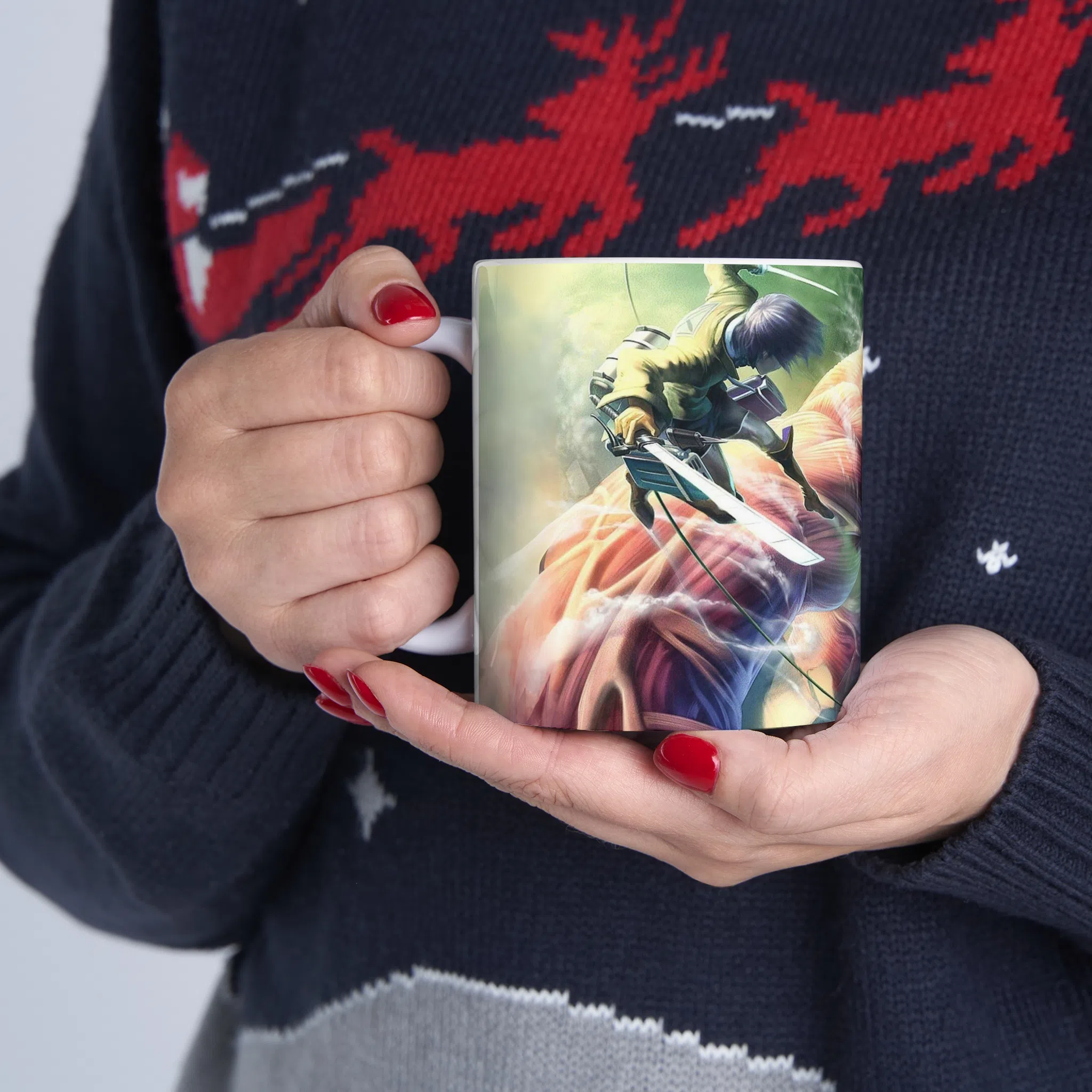 ماگ طرح انیمه اتک ان تایتان Attack on the Titan مدل NM2548 — تصویر 6