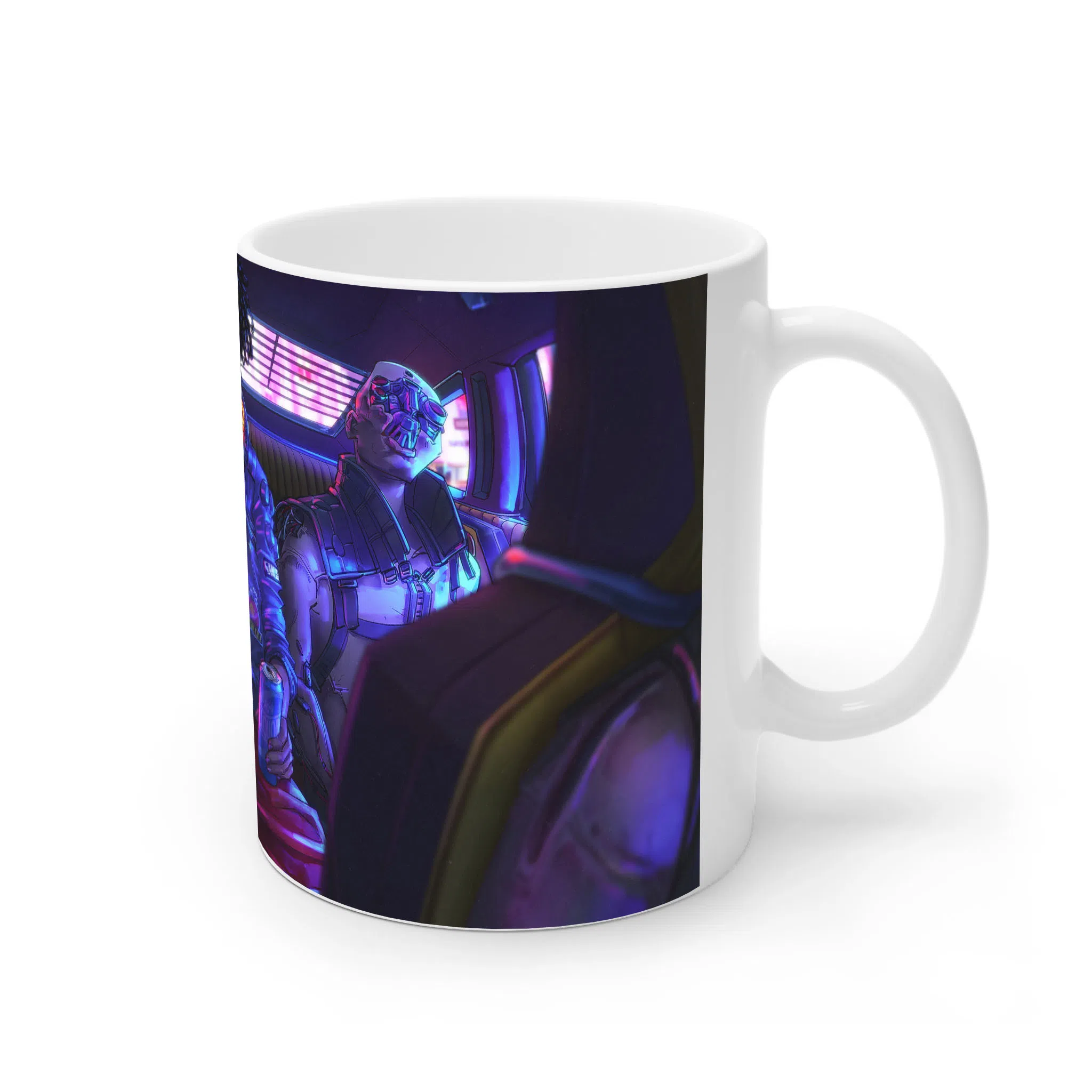 ماگ لیمینات طرح بازی سایبرپانک Cyberpunk 2077 Game کد NM6688 — تصویر 4