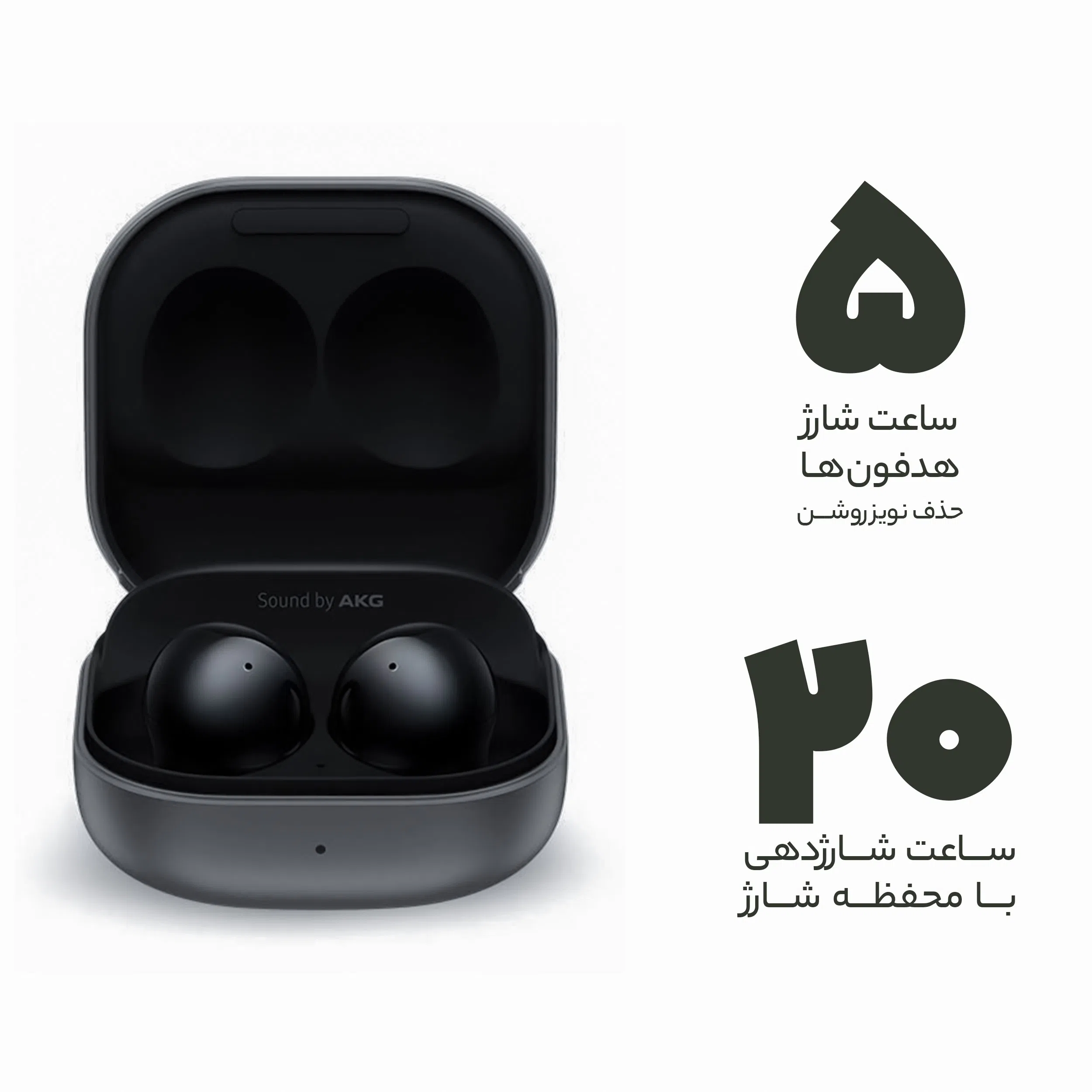 هدفون بلوتوثی سامسونگ مدل Galaxy Buds 2 Onyx Edition — تصویر 7