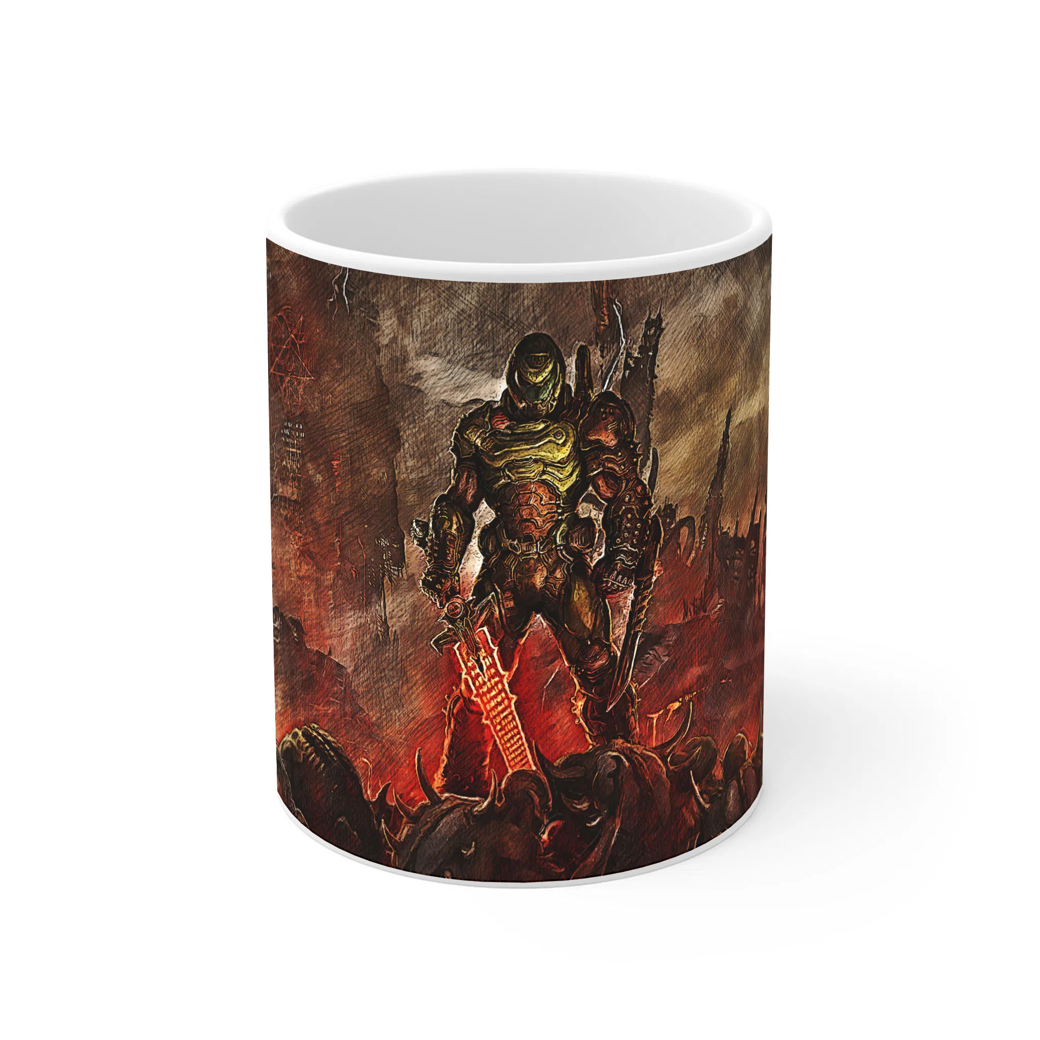 ماگ لیمینات طرح بازی دوم DOOM Game کد NM7046 — تصویر 4
