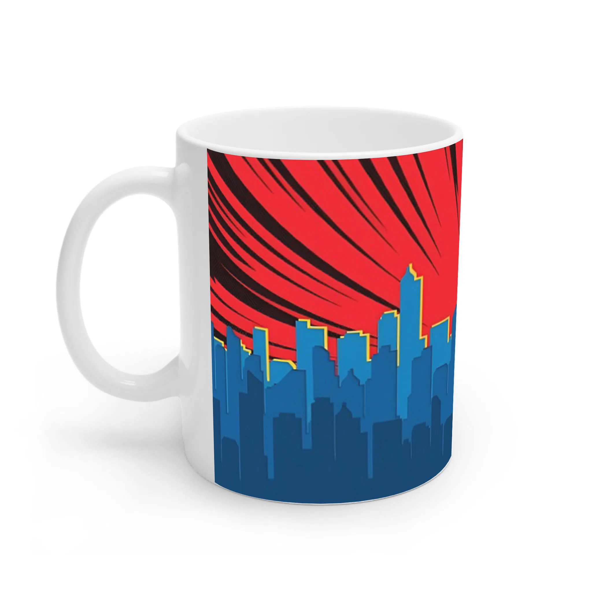 ماگ لیمینات طرح Pop Style Comic City کد NM15719 — تصویر 3