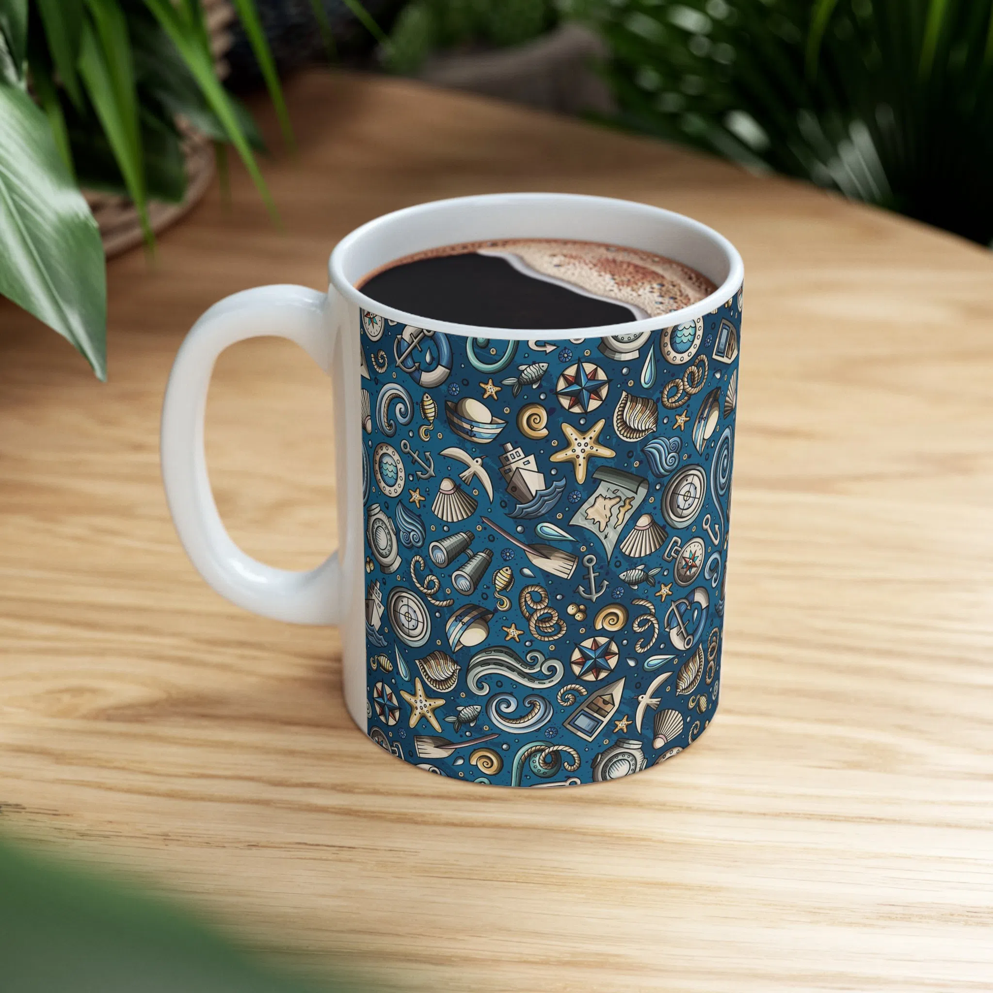 ماگ طرح نقاشی دریایی مدل NM3275 — تصویر 4