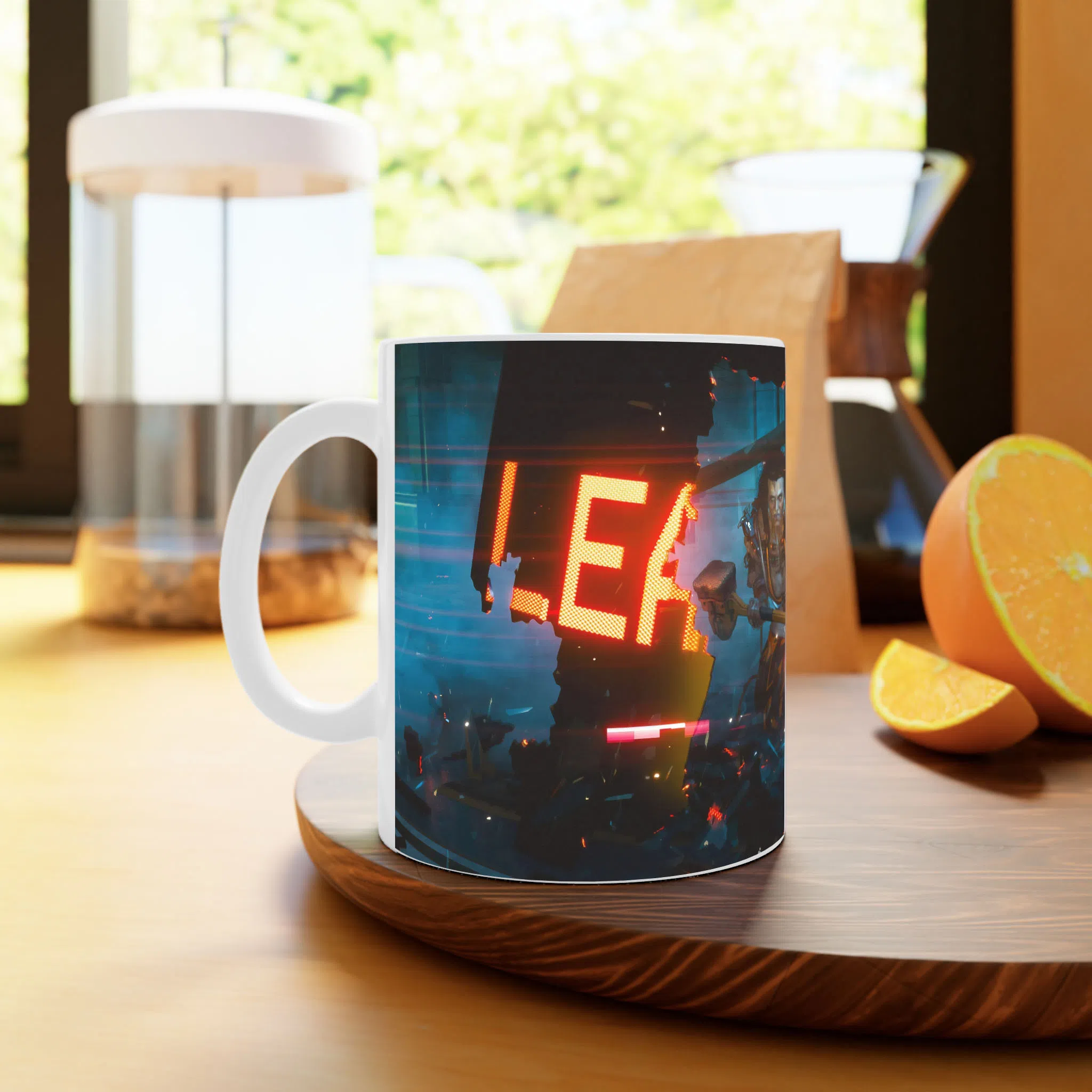 ماگ لیمینات طرح بازی سایبرپانک Cyberpunk 2077 Game کد NM6708 — تصویر 3