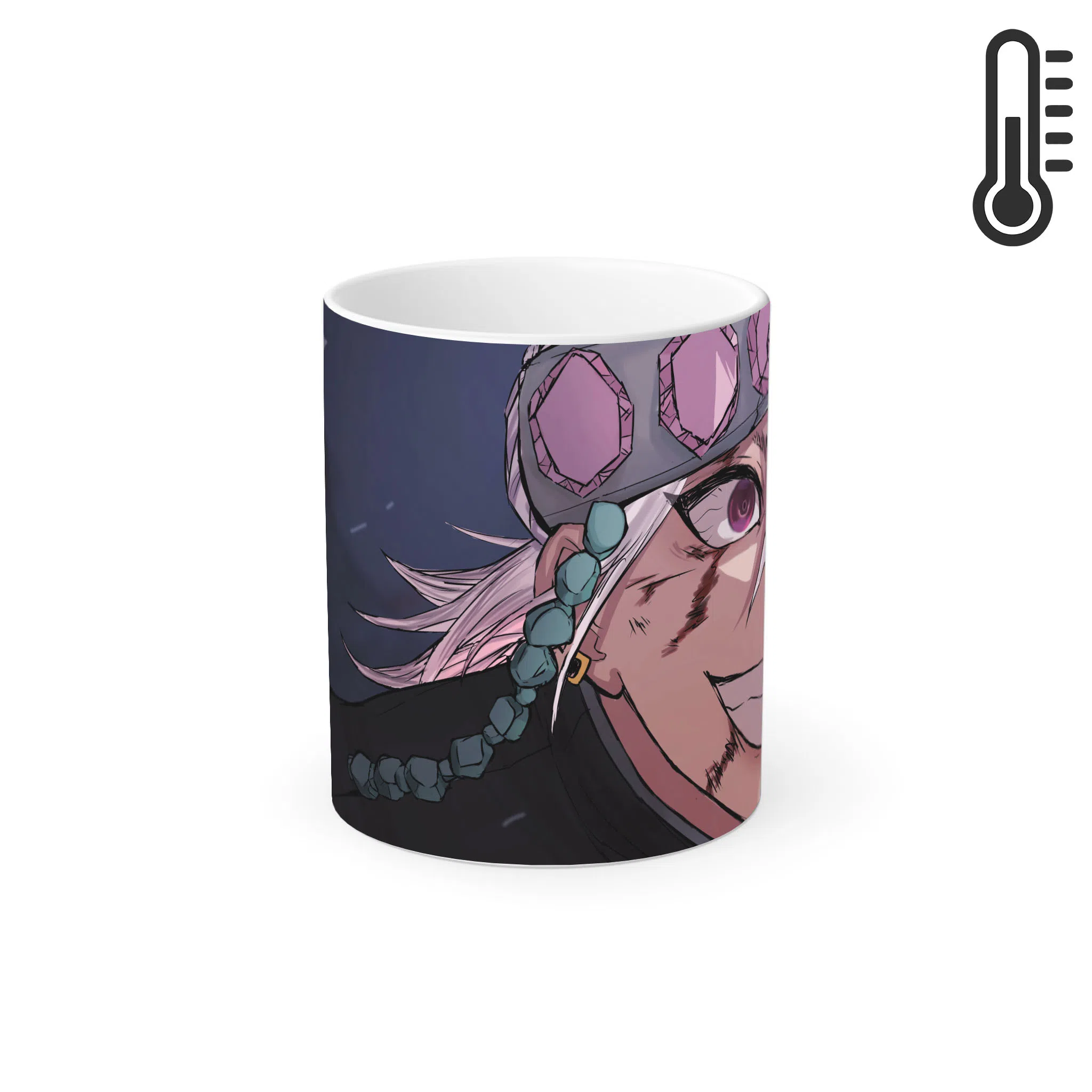 ماگ حرارتی لیمینات طرح انیمه شیطان کش هاشیرا صدا Tengen Uzui Kimetsu no Yaiba Demon Slayer کد NM0689 — تصویر 2
