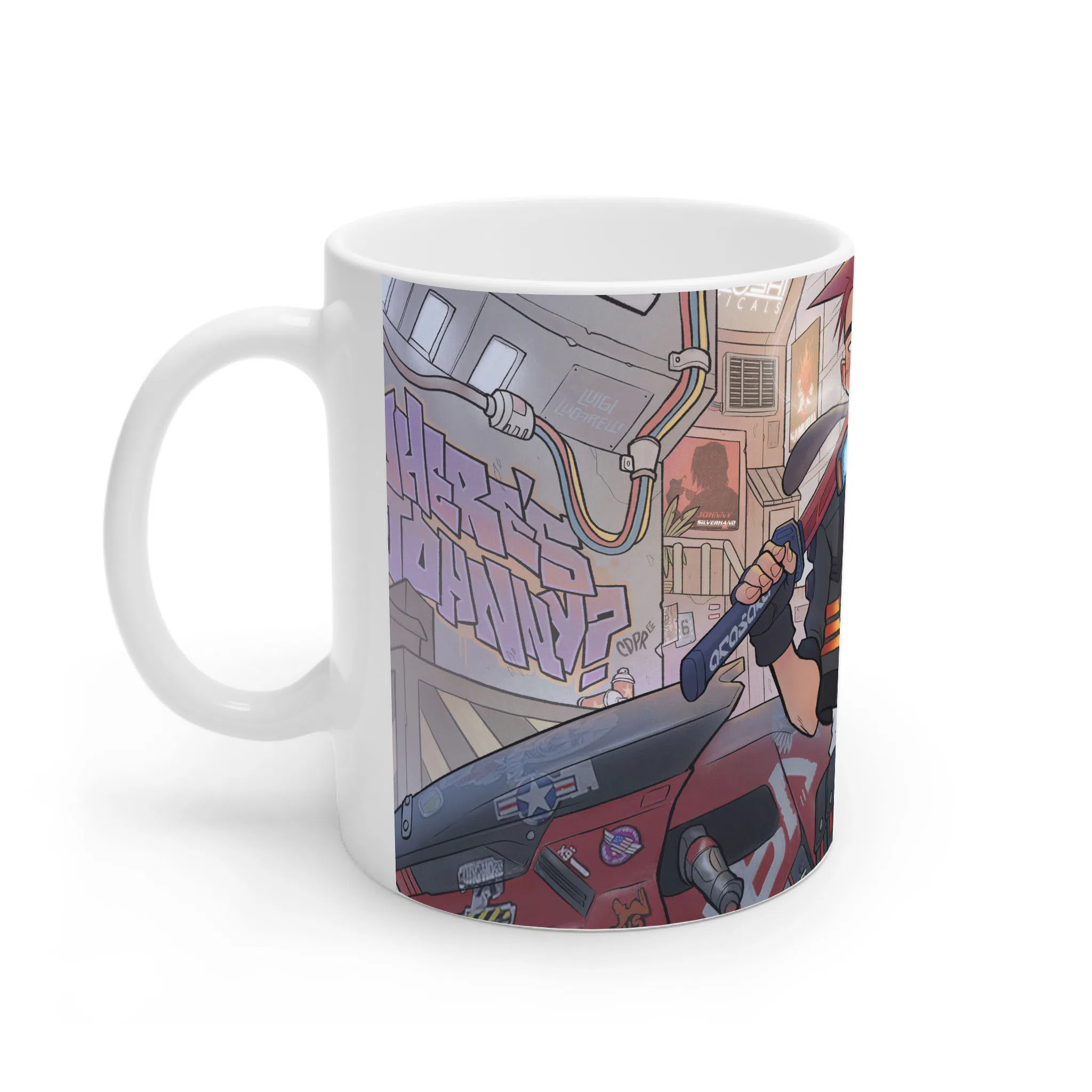 ماگ لیمینات طرح بازی سایبرپانک Cyberpunk 2077 Game کد NM6789