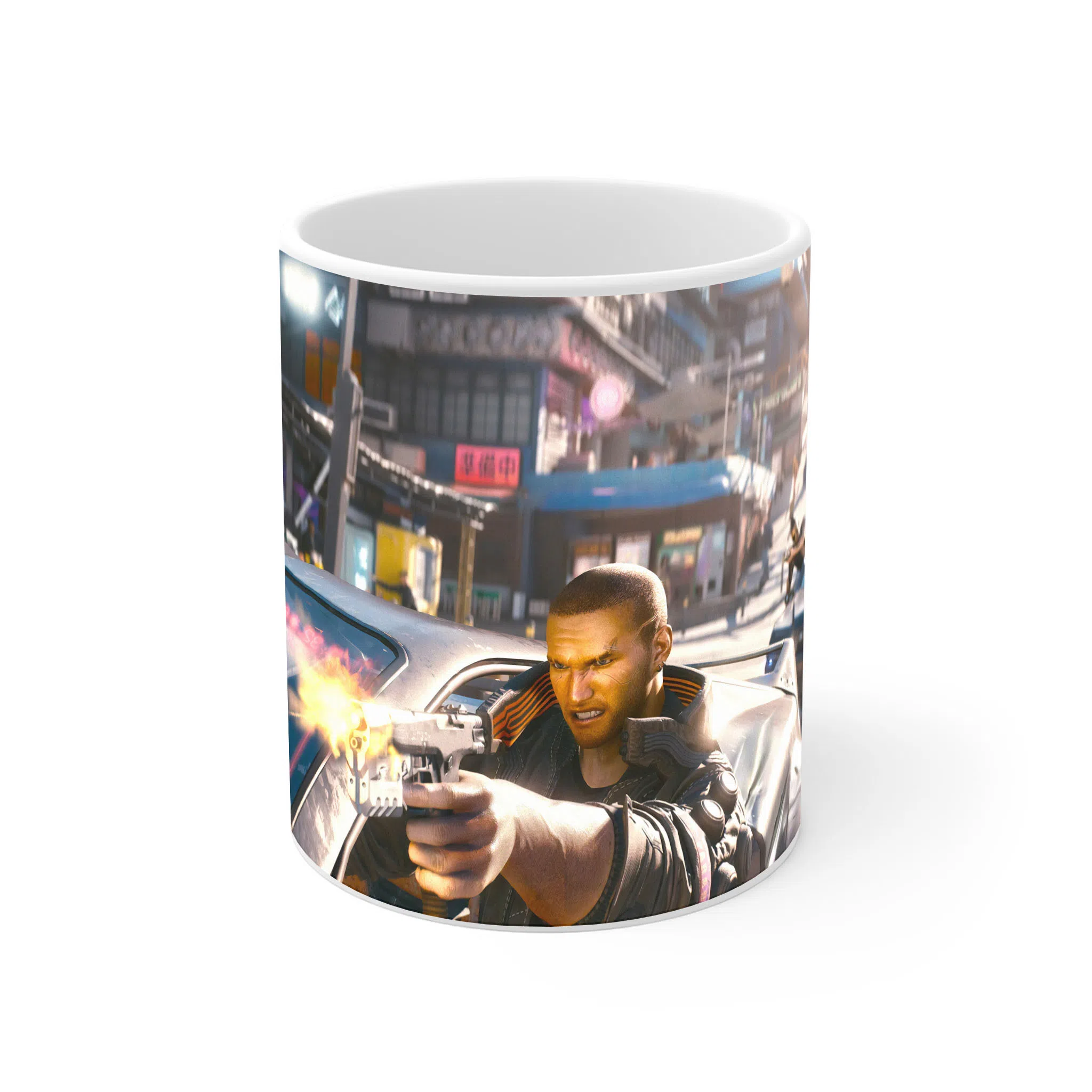 ماگ لیمینات طرح بازی سایبرپانک Cyberpunk 2077 Game کد NM6690 — تصویر 4