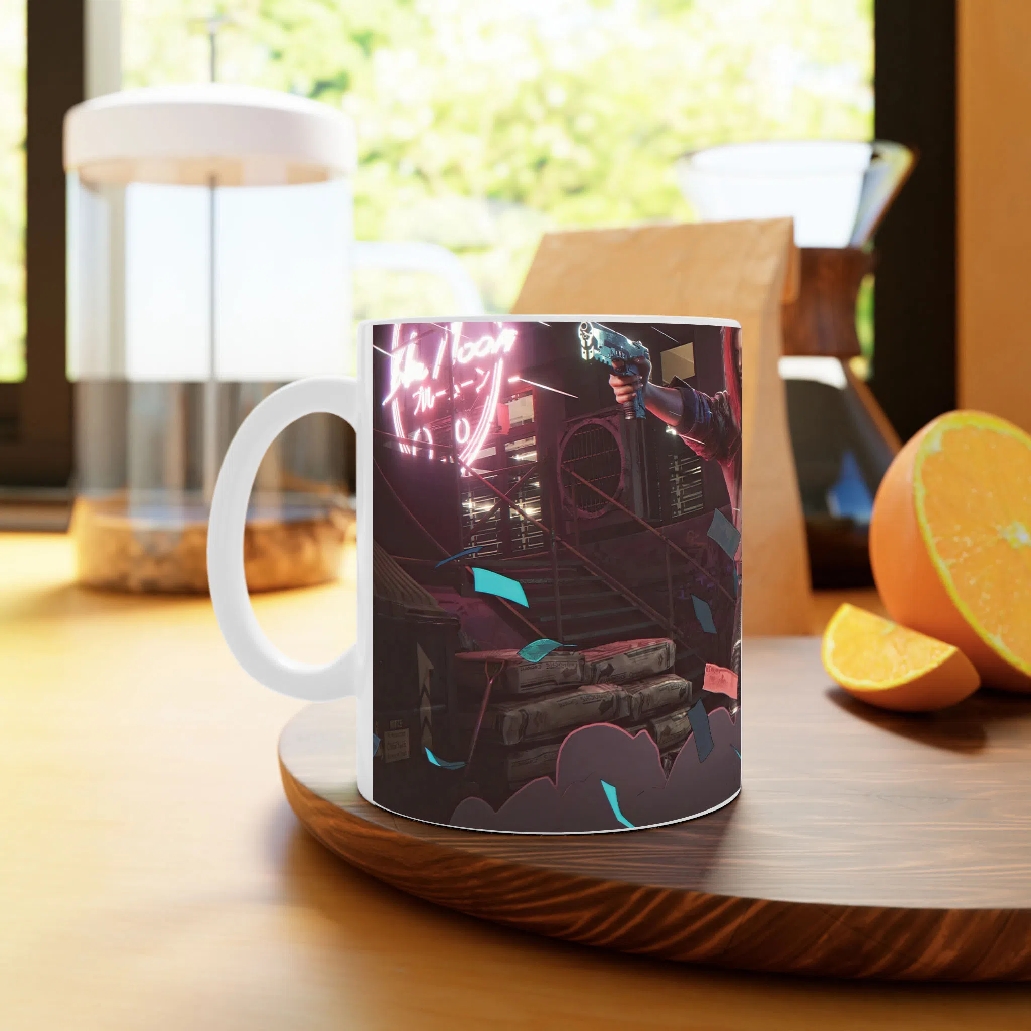 ماگ لیمینات طرح بازی سایبرپانک Cyberpunk 2077 Game کد NM6590 — تصویر 3