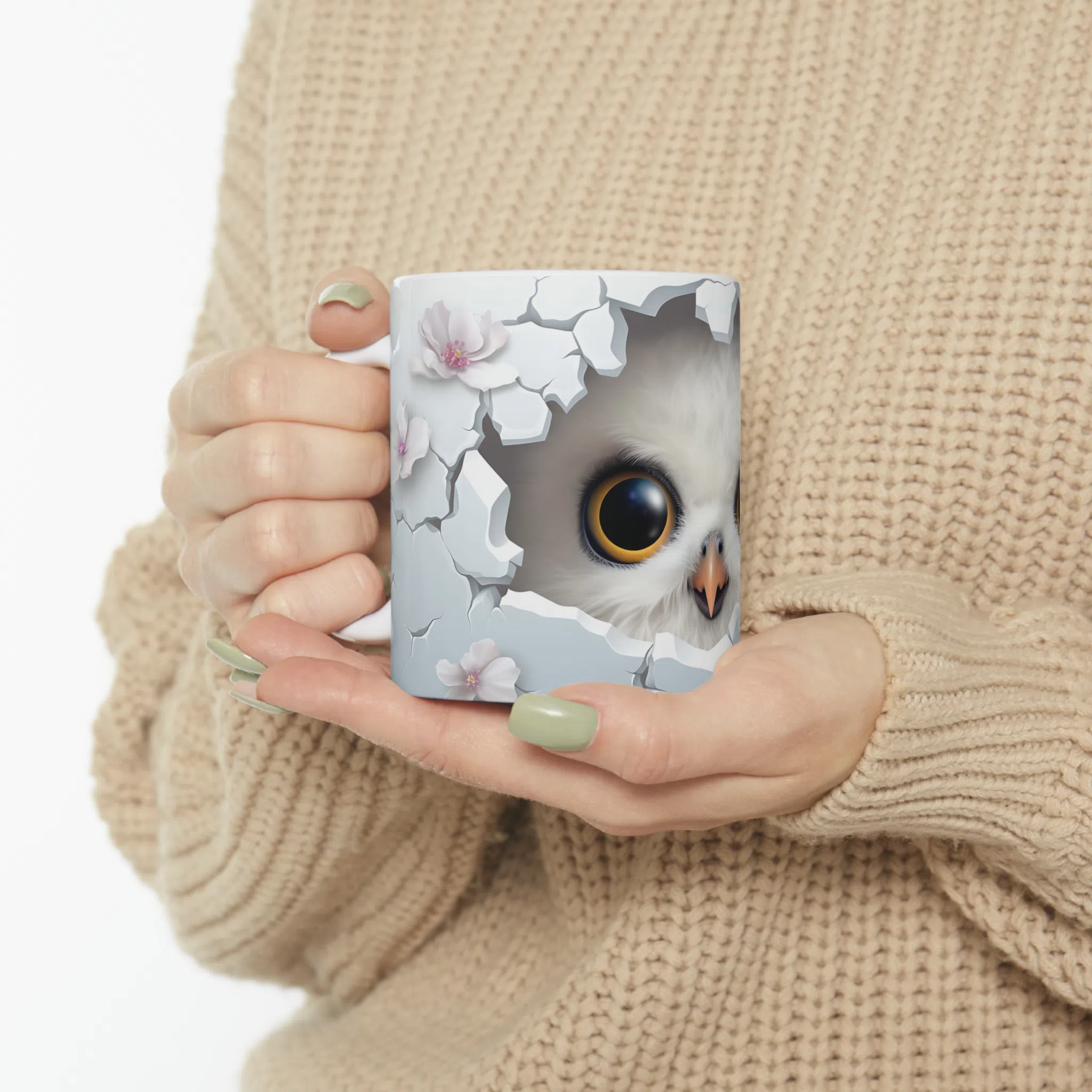 ماگ طرح سه بعدی حیوانات جغد owl مدل NM3179 — تصویر 5