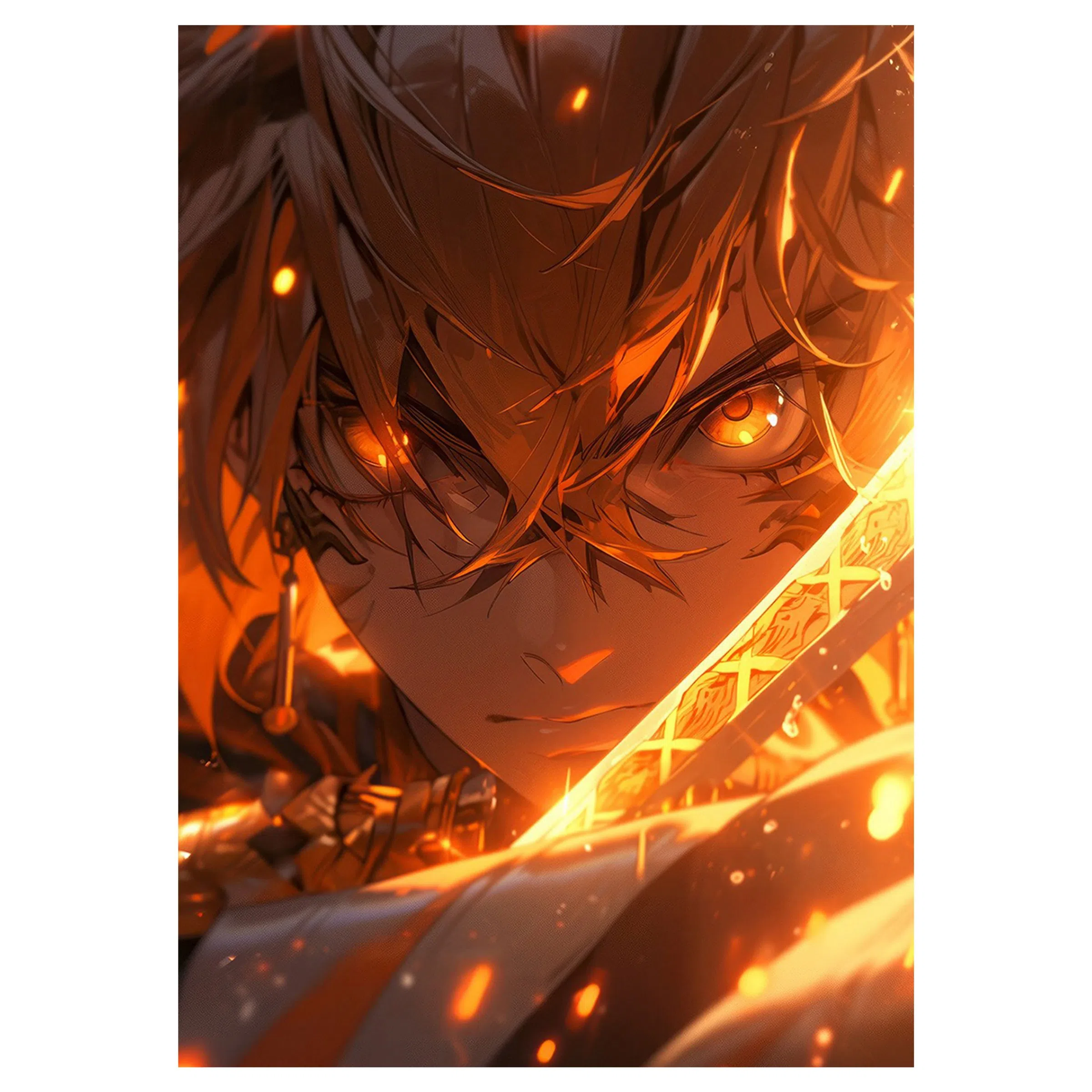 تابلو شاسی لیمینات طرح انیمه شیطان کش زنیتسو Demon Slayer Zenitsu مدل NV1561