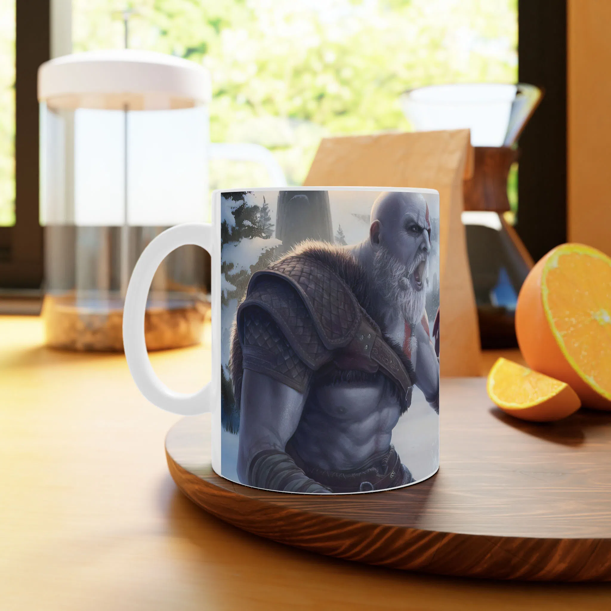 ماگ لیمینات طرح بازی خدای جنگ گاد آف وار God of War Kratos Game کد NM7757 — تصویر 3