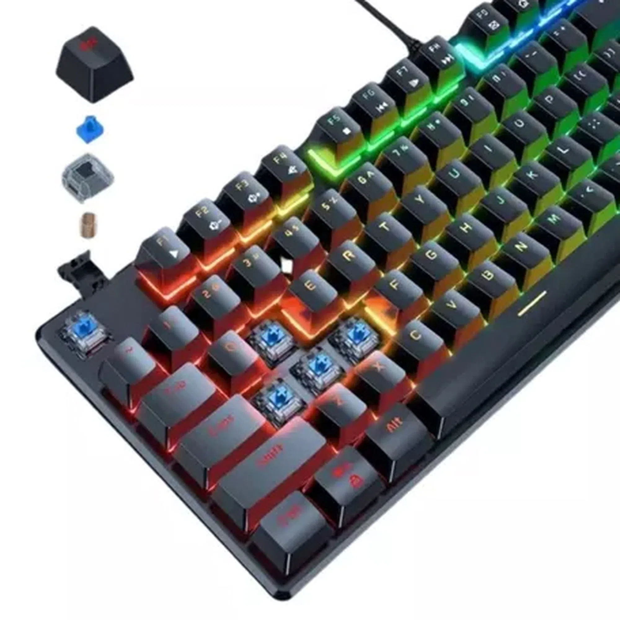 کیبورد مخصوص بازی اونیکوما مدل G27 RGB، مکانیکال سوییچ آبی، Full size، نورپردازی RGB — تصویر 7