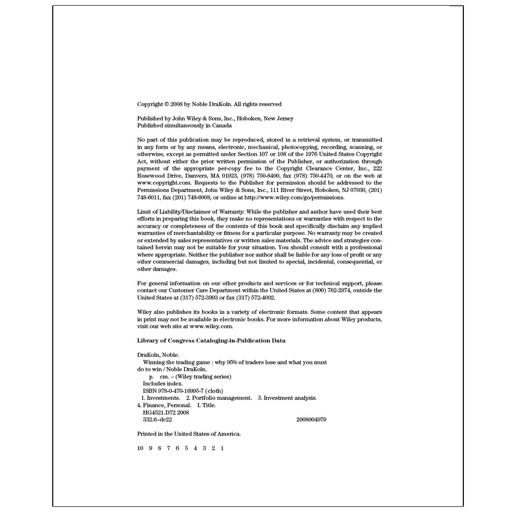 کتاب Winning the Trading Game اثر NOBLE DRAKOLN انتشارات رایان کاویان — تصویر 2