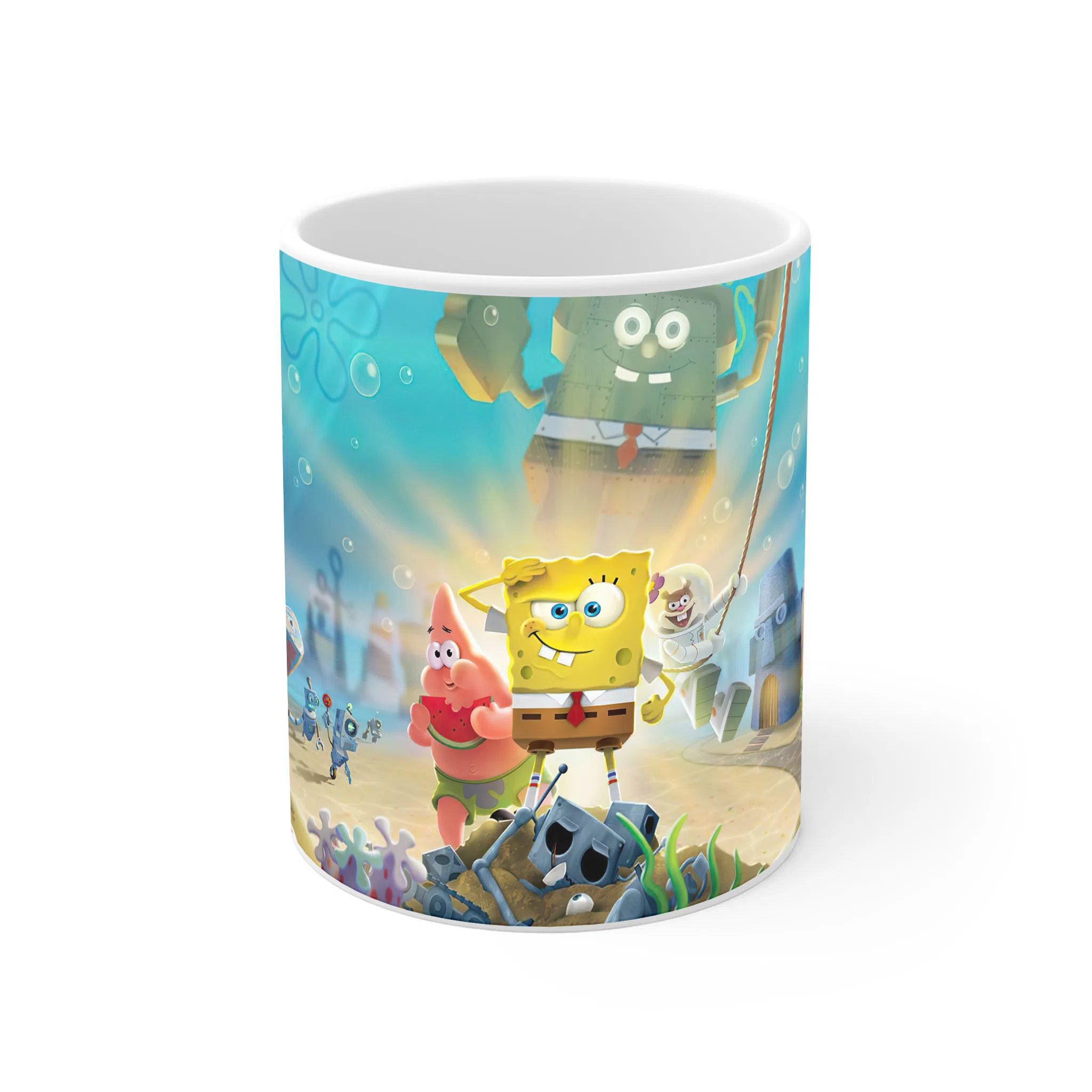 ماگ لیمینات طرح بازی باب اسفنجی SpongeBob SquarePants Game باب اسفنجی نبرد در بیکینی باتم کد NM9763