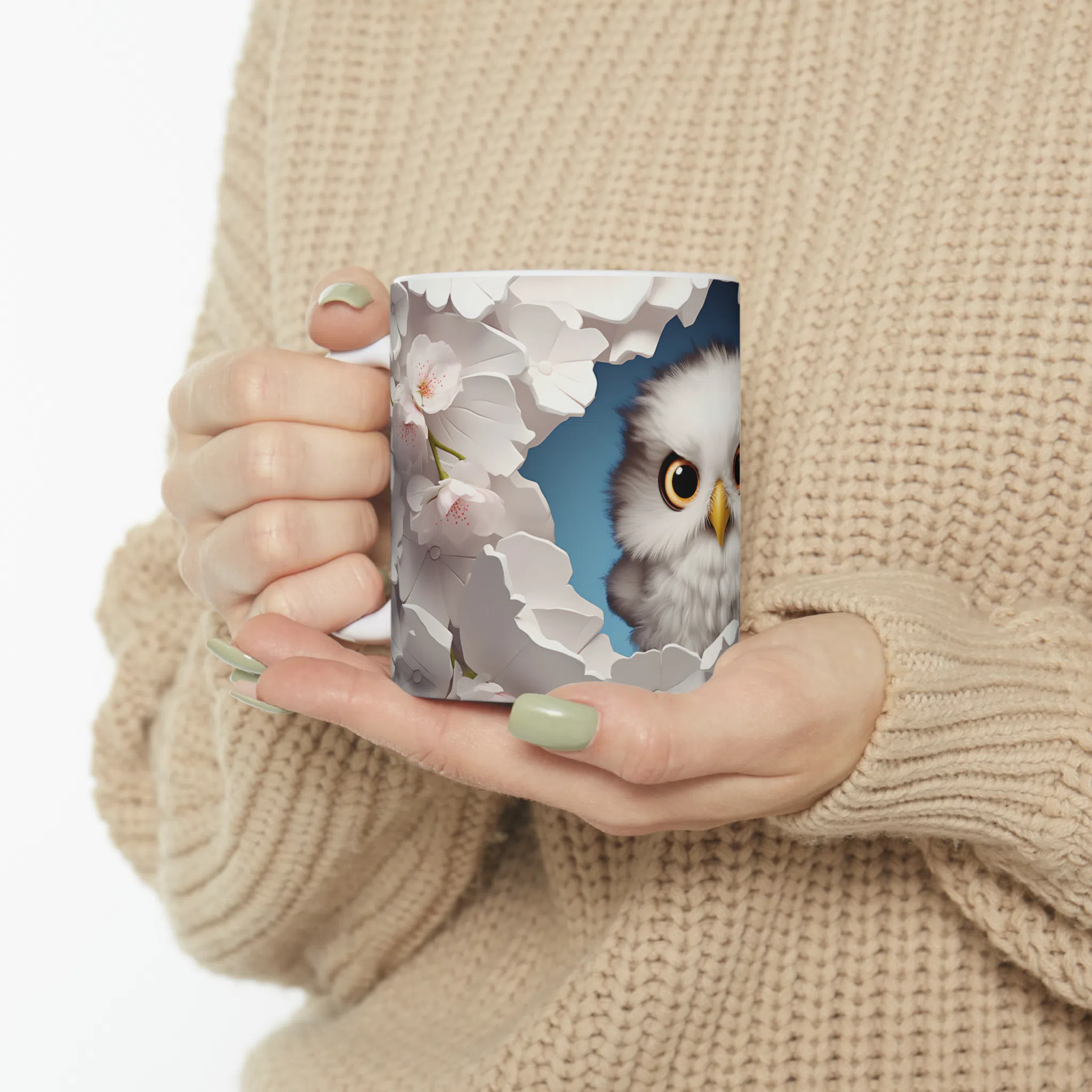 ماگ طرح سه بعدی حیوانات جغد owl مدل NM3193 — تصویر 5