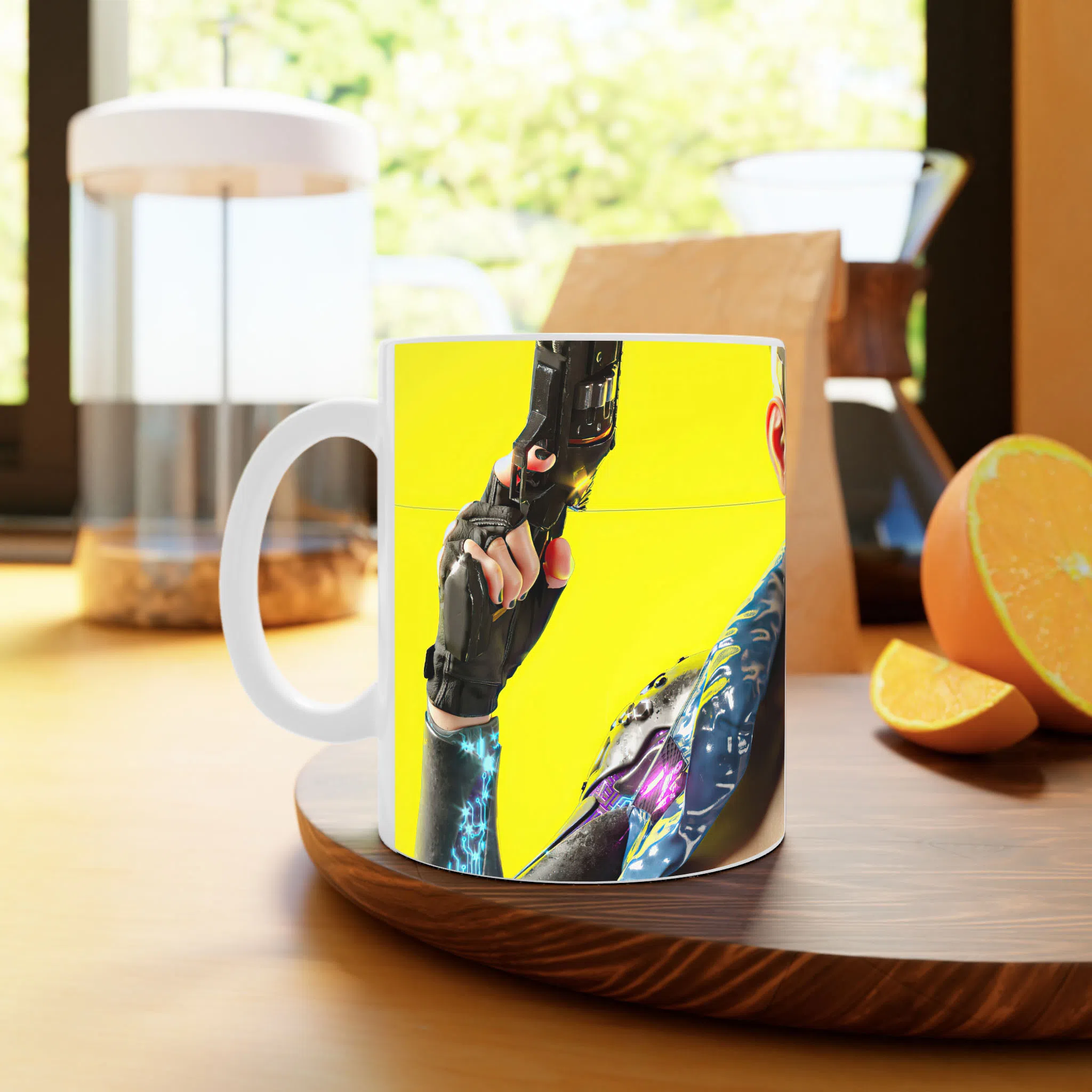 ماگ لیمینات طرح بازی سایبرپانک Cyberpunk 2077 Game کد NM6694 — تصویر 3