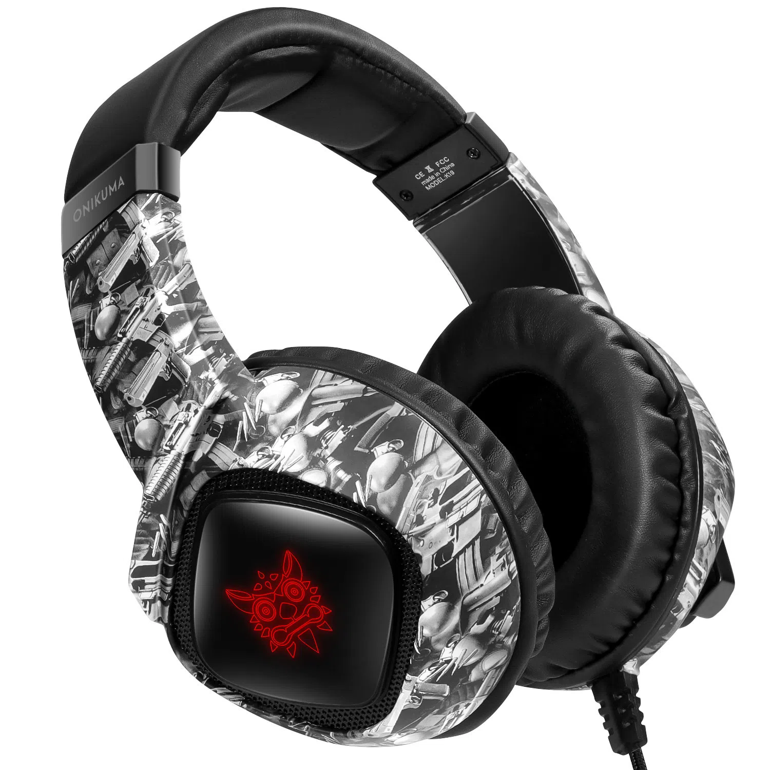 هدست مخصوص بازی اونیکوما مدل K19 Camo-Grey — تصویر 5