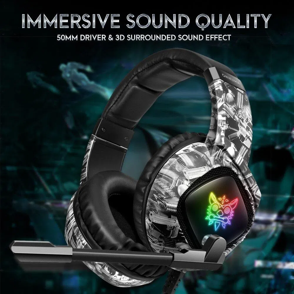 هدست مخصوص بازی اونیکوما مدل K19 Camo-Grey — تصویر 6